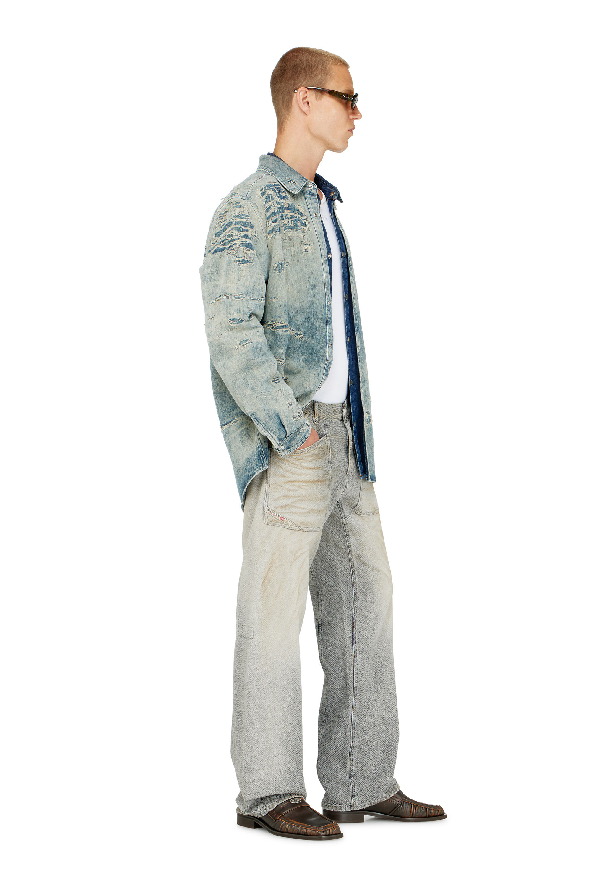 Diesel - Relaxed Jeans D-Zeta 09Q11 Uomo, Grigio - Image 2