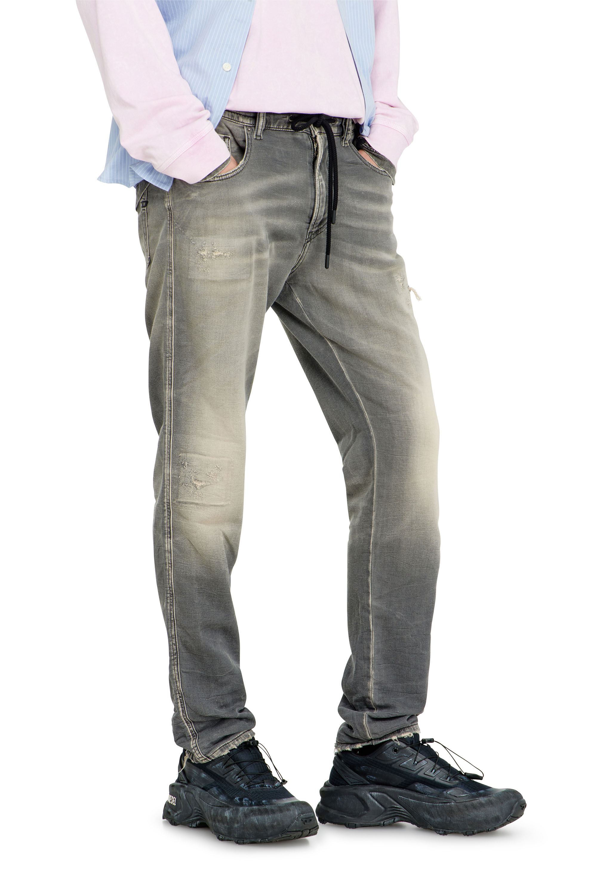 Diesel - Slim 2062 D-Strukt Joggjeans&reg; 068UH Uomo, Grigio Chiaro - Image 4