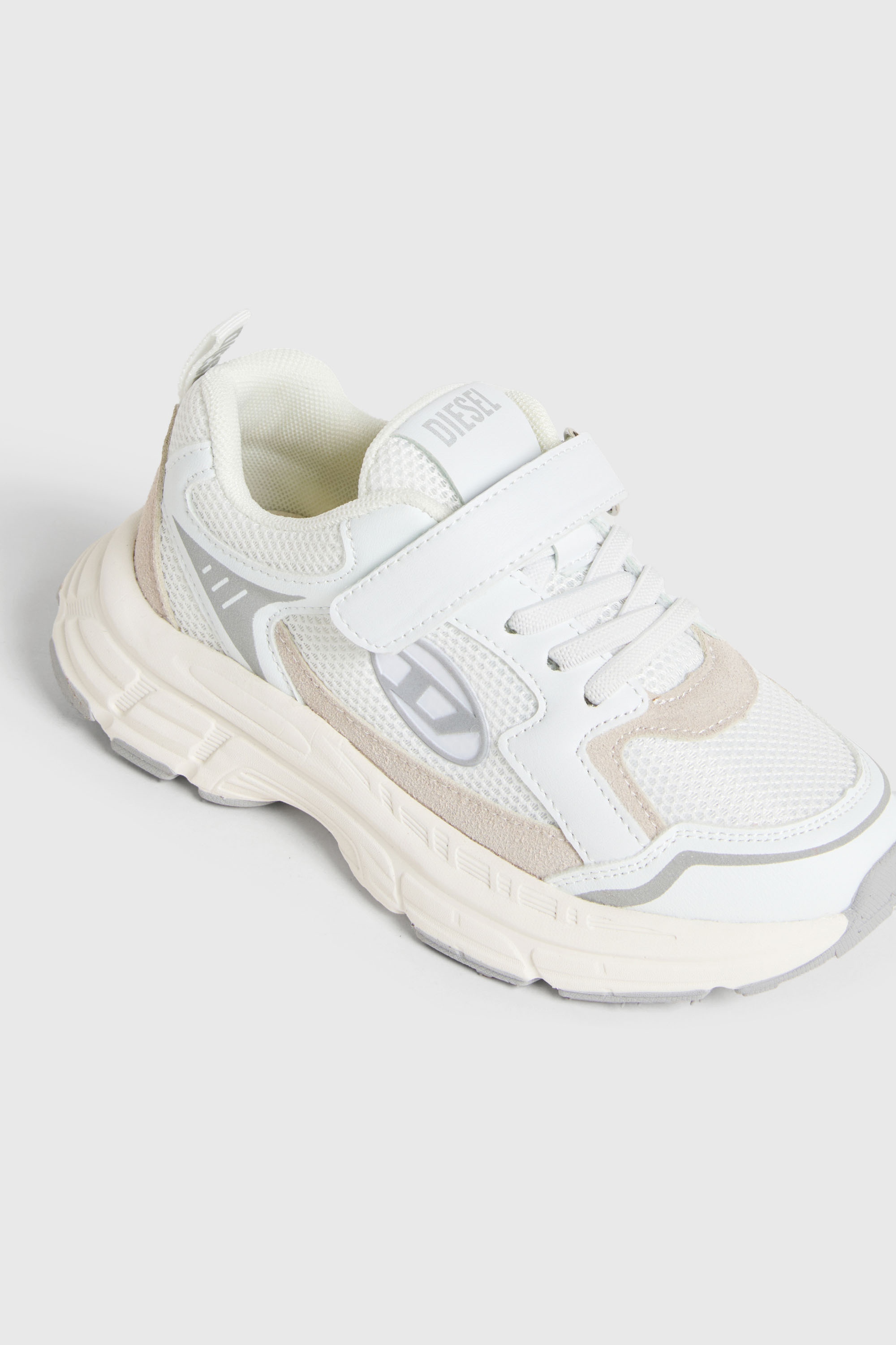 Diesel - S-RUNVINRI-VEL, Unisex's S-Runvinr- Sneakers in mesh and fabric in White - 4