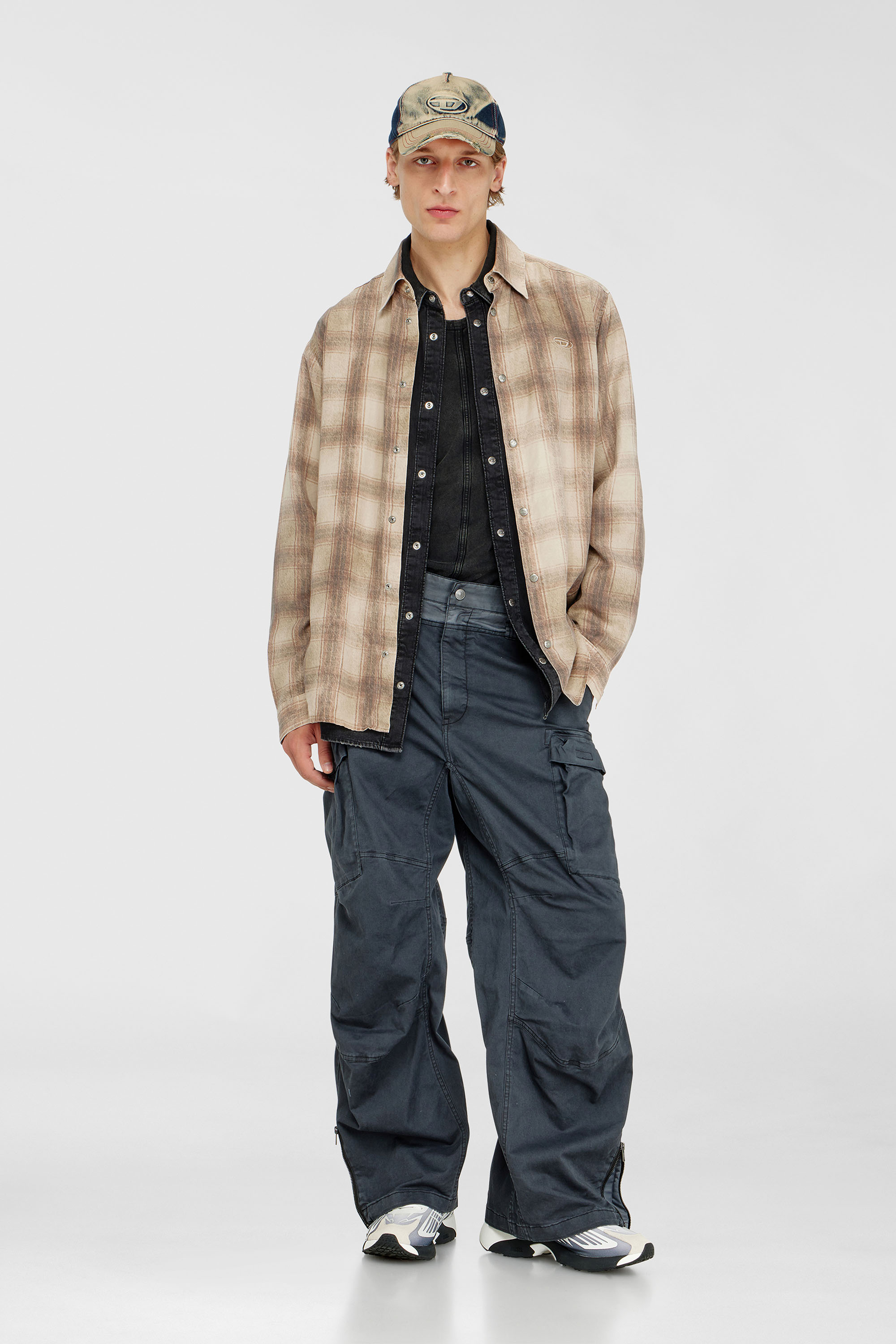 Pantaloni cargo in cotone e nylon