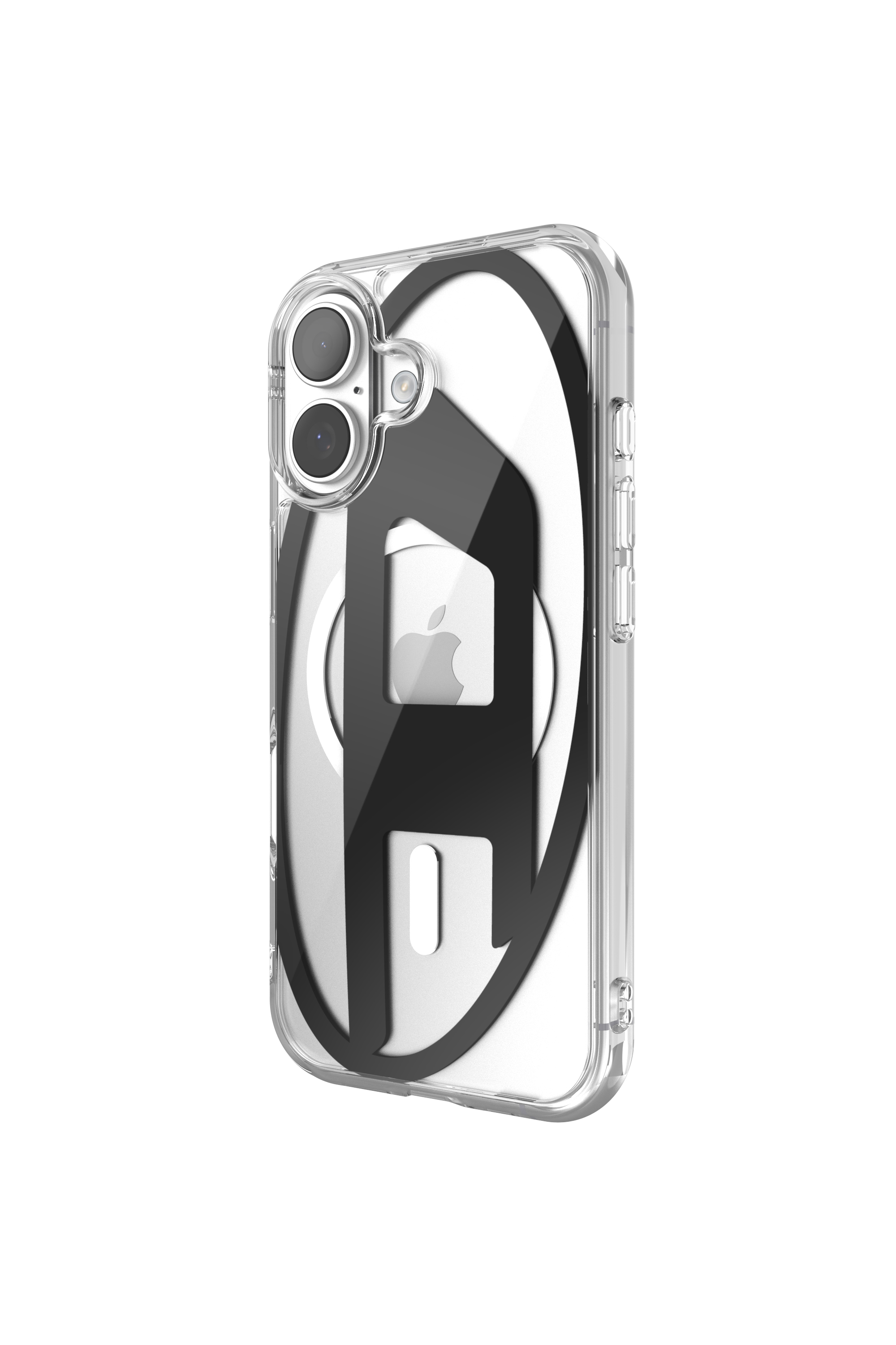 Diesel - 60415 AOP CASE, Custodia metallica Oval D con Magsafe per iPhone 17 Unisex in Nero - 4