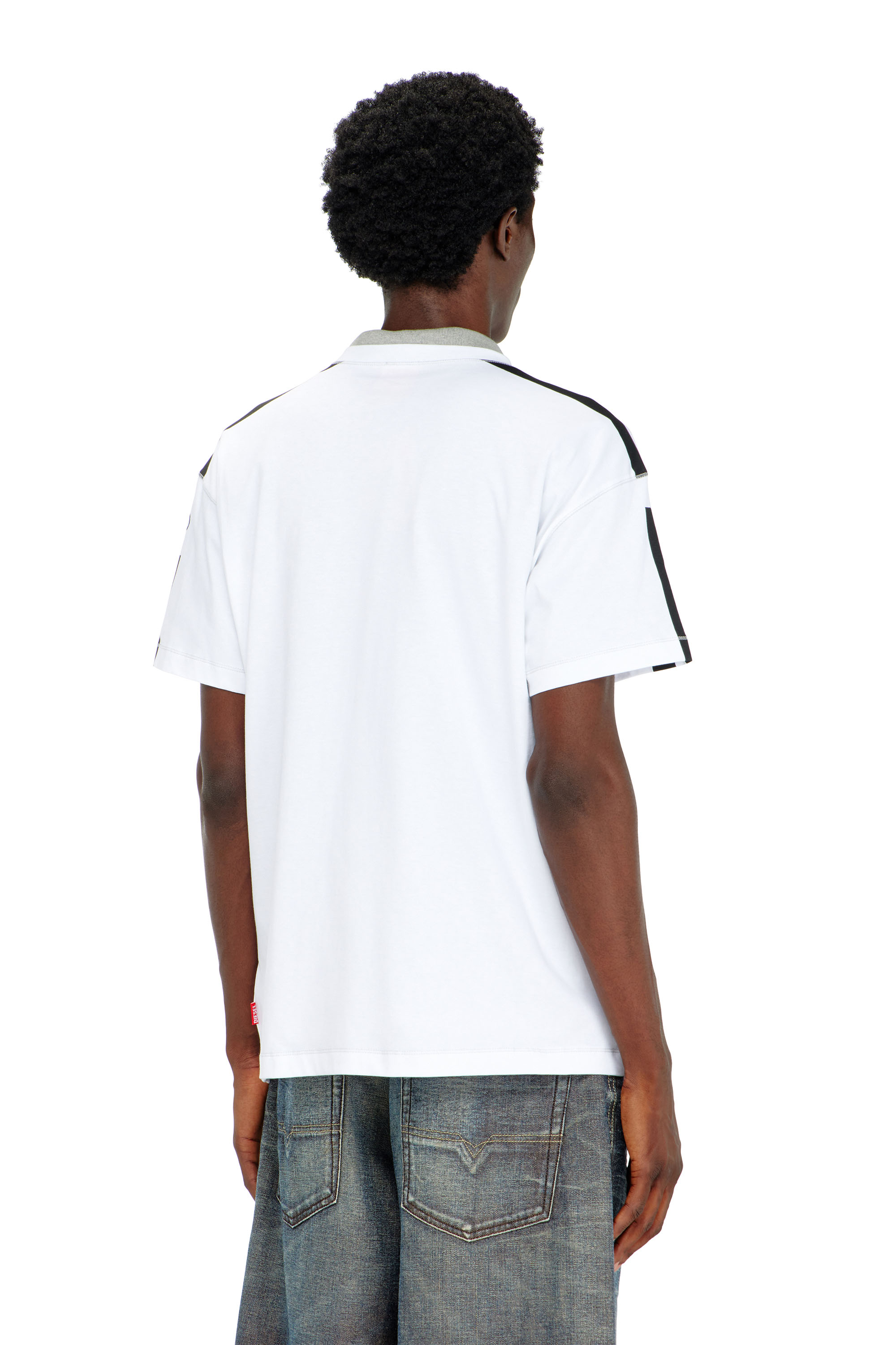 Diesel - T-NORM-V12, T-shirt in cotone con stampe Uomo in Bianco - 4