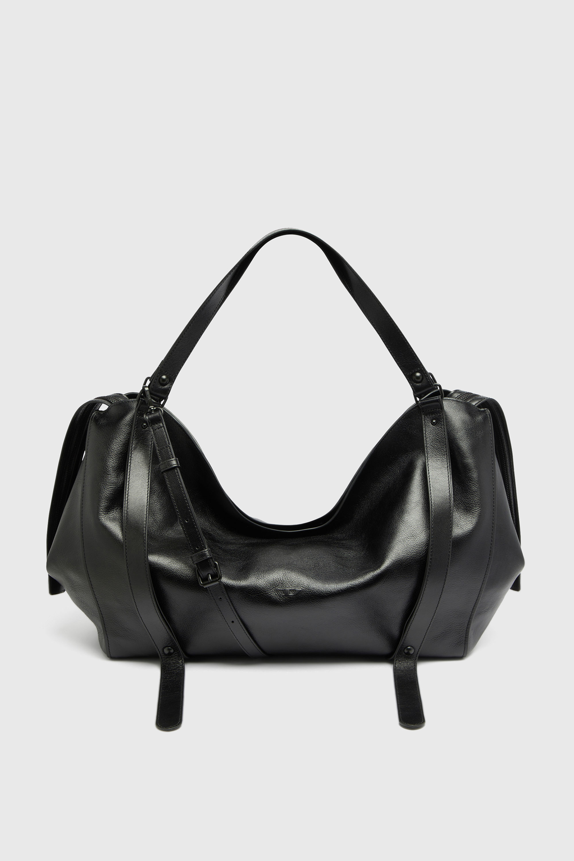 Diesel - D-ONE DUFFLE 48H, D-One-Borsa duffle in pelle Unisex in Nero - 1