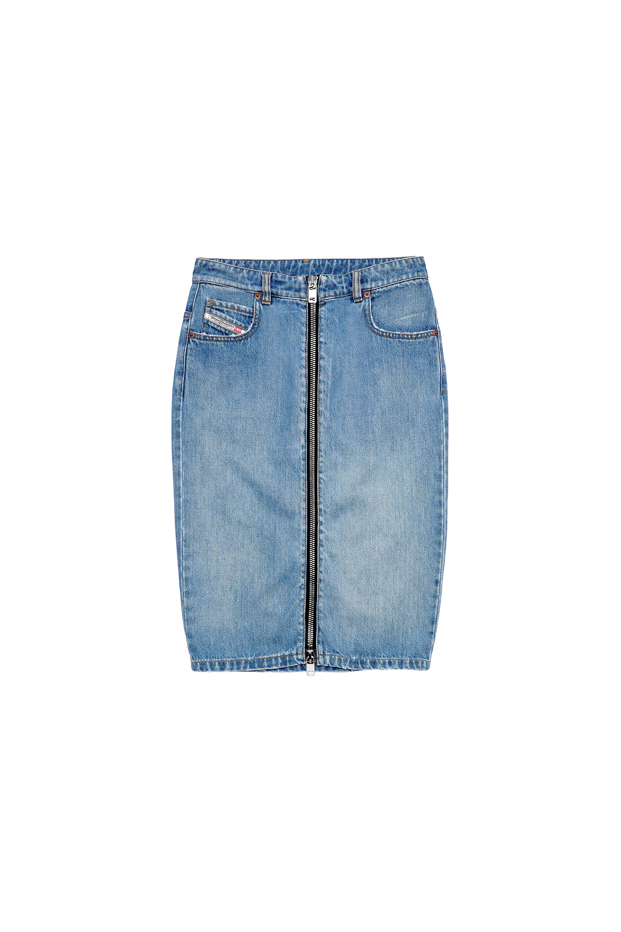 DE-PENCIL-ZIP, Blu Chiaro - Gonne