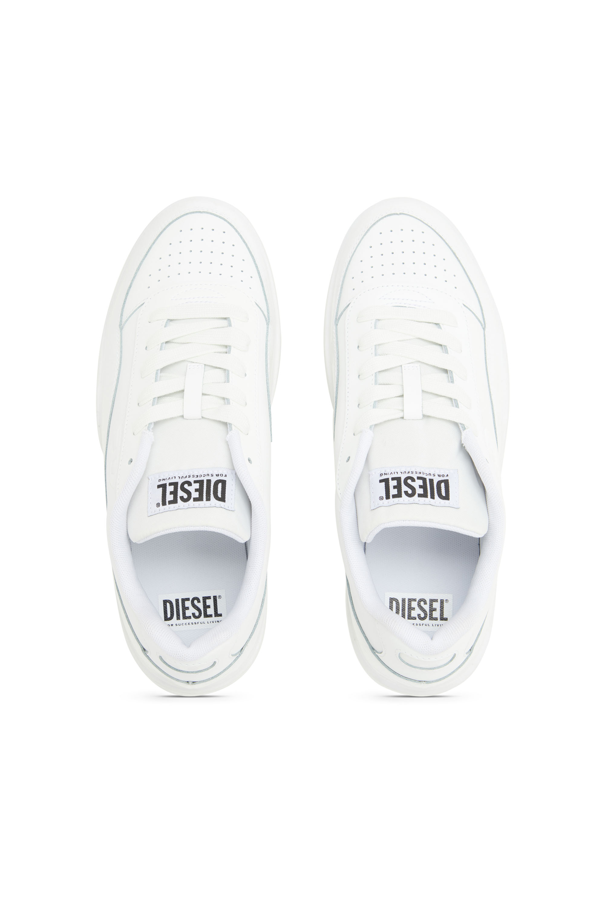 Diesel - S-TRACKER-D LOW, Sneaker in pelle con strato in silicone Uomo in Bianco - 5