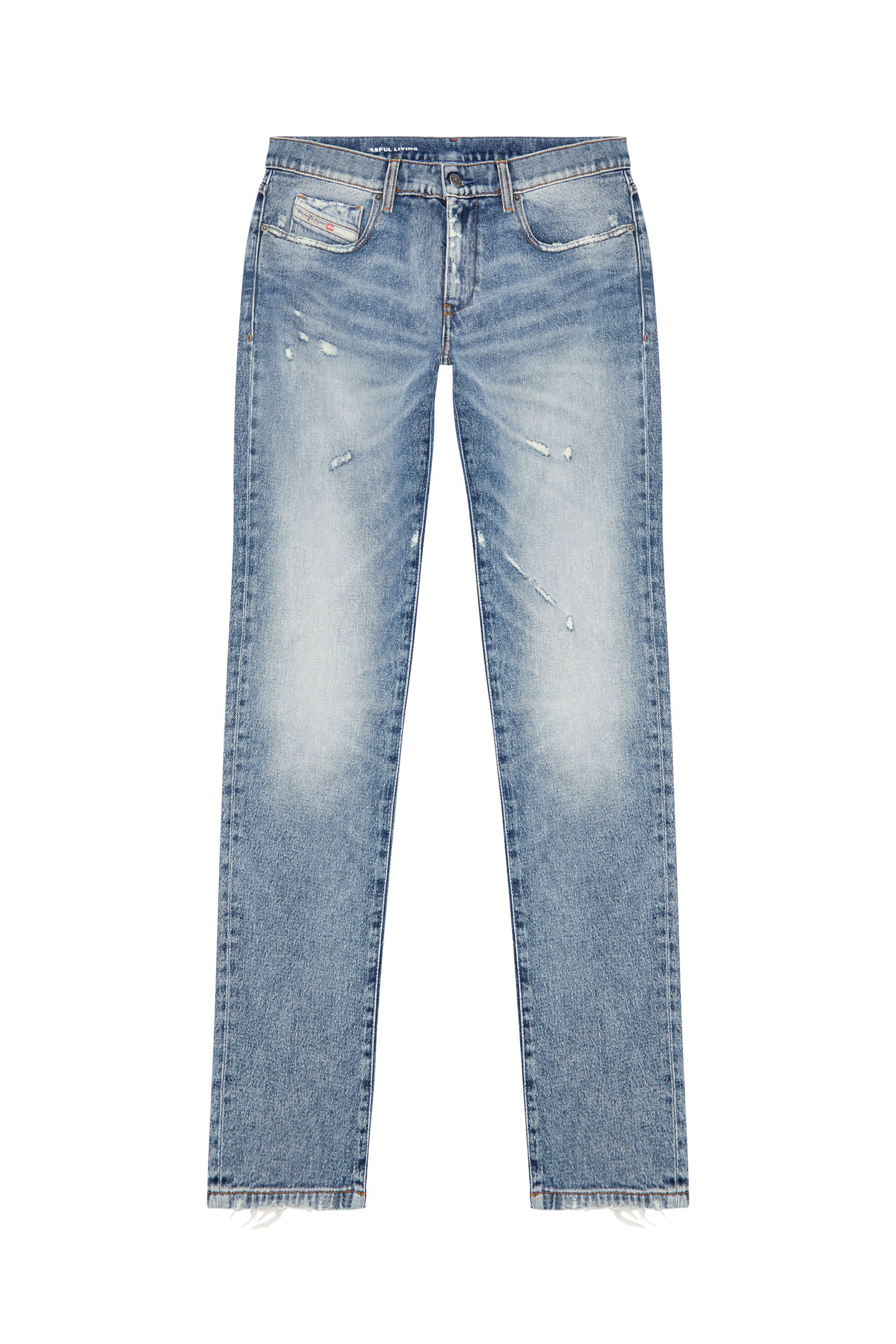 Diesel - Slim Jeans 2019 D-Strukt 09J57, Blu medio - Image 5