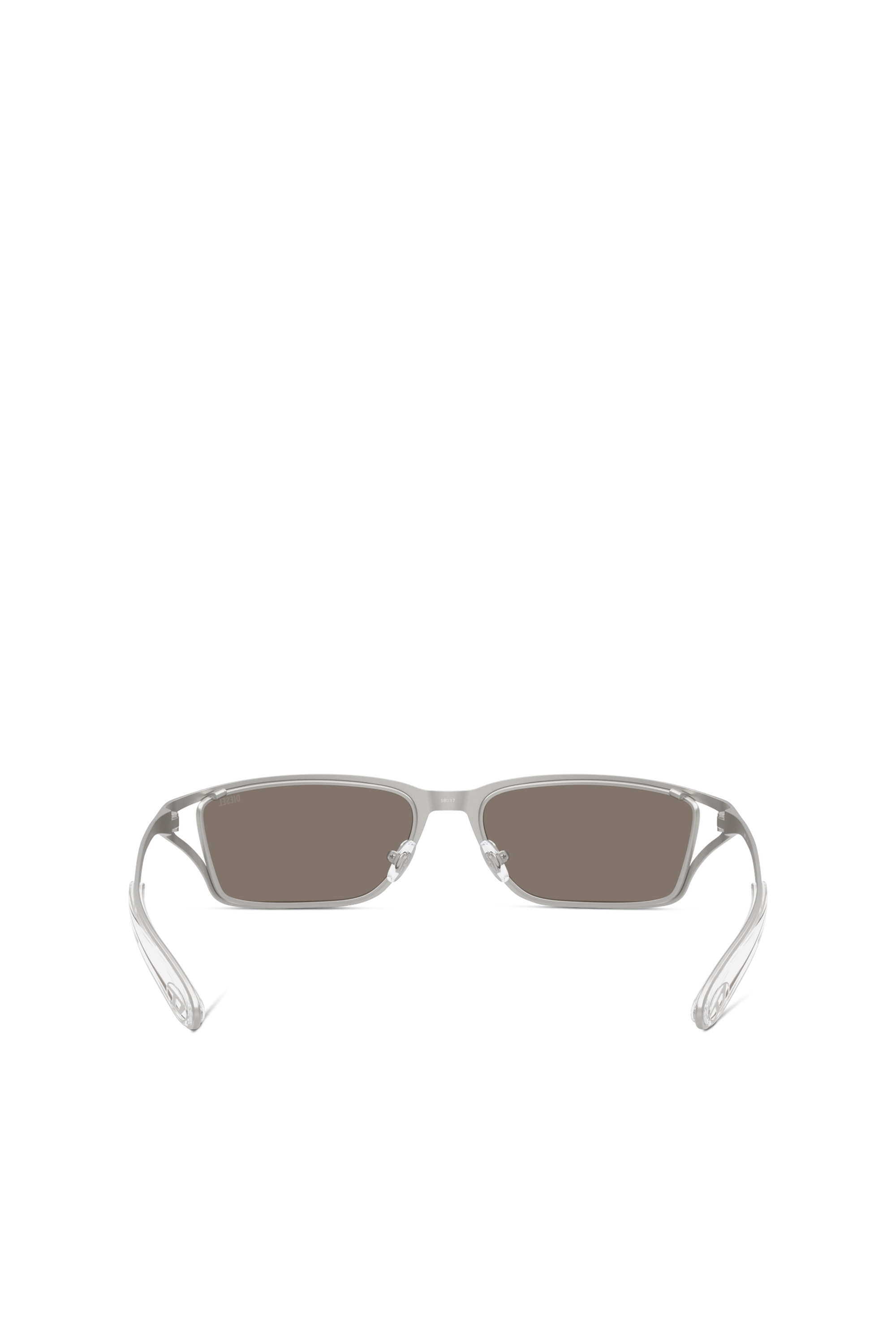 Diesel - 0DL1015, Occhiali da sole rettangolari Unisex in Grigio - 4