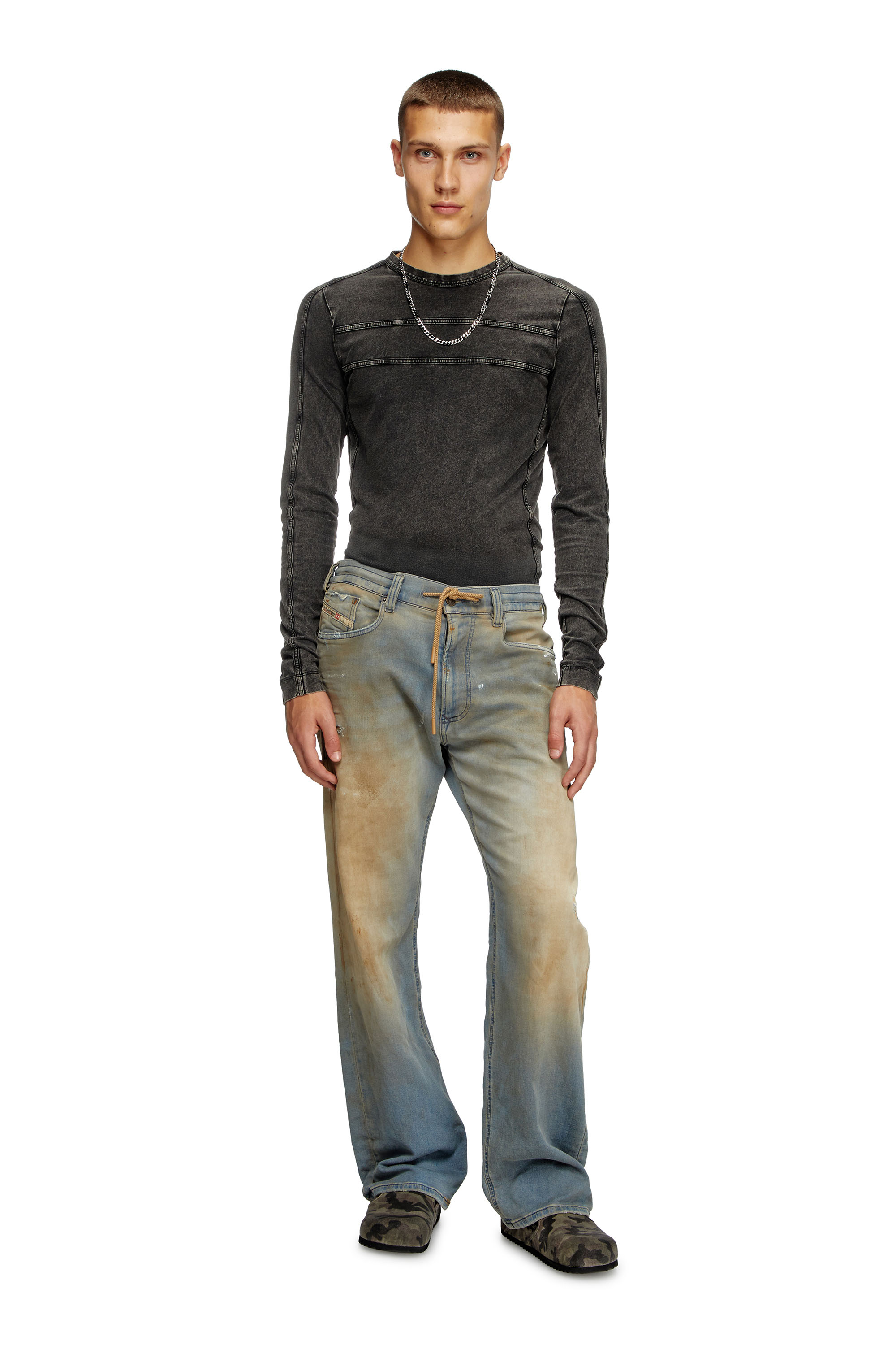 Diesel - Relaxed 2080 D-Reel Joggjeans® 068QL Uomo, Blu Chiaro - Image 1