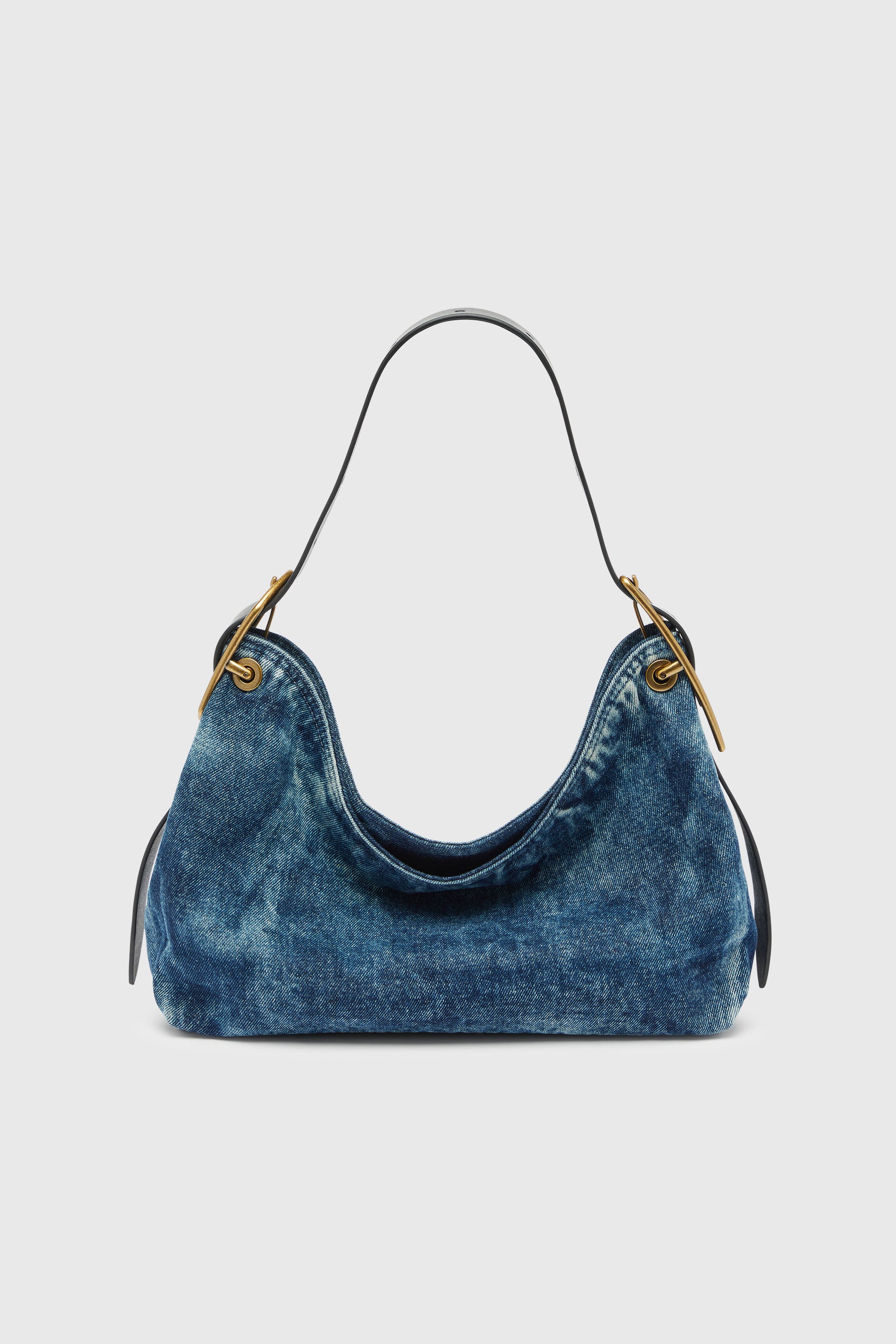 Diesel - D-LINE HOBO S, D-Line-Borsa a spalla in denim Donna in Blu - 2