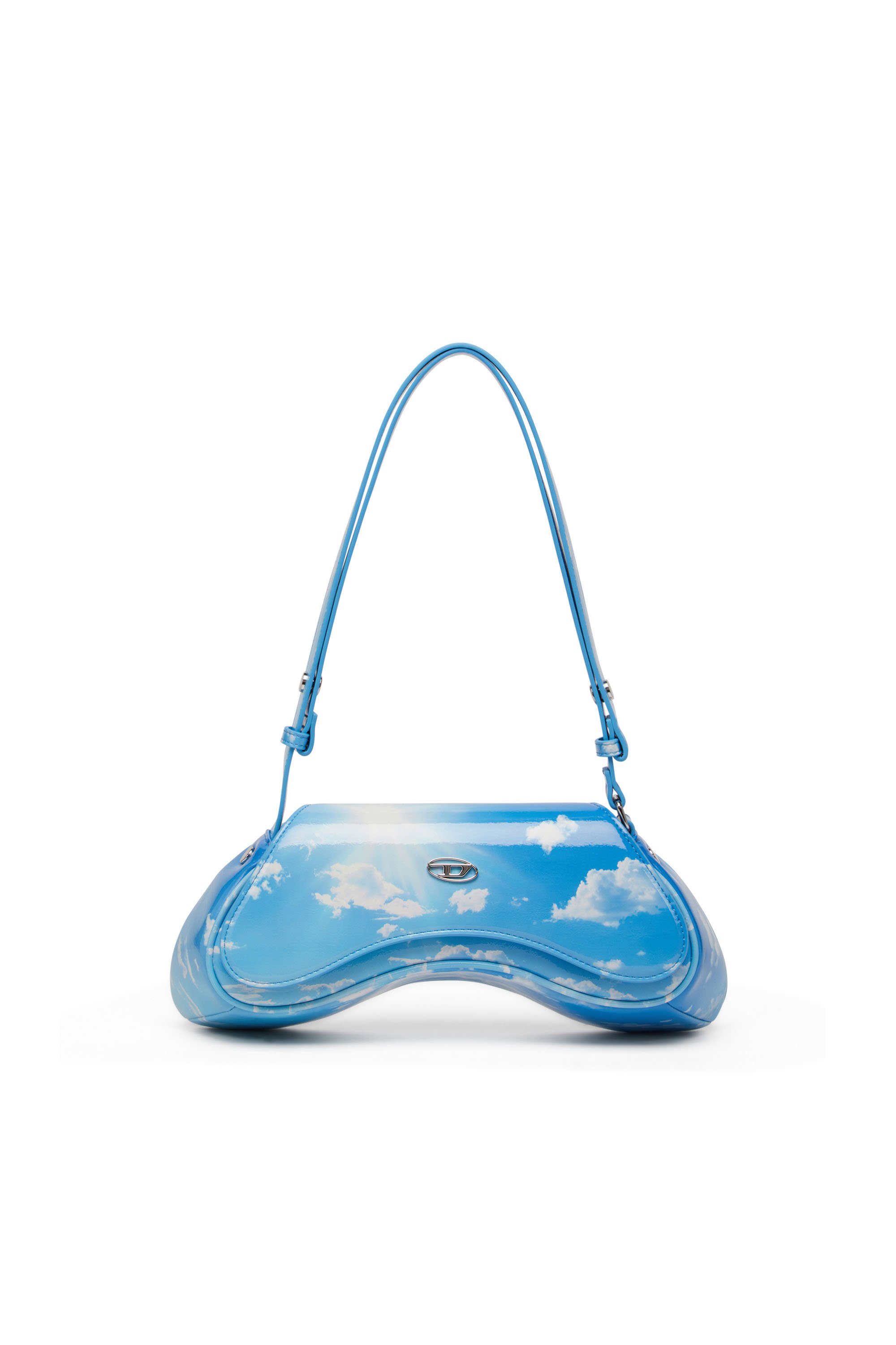 Diesel - PLAY CROSSBODY, Play-Borsa in PU stampato lucido Donna in Blu - 1