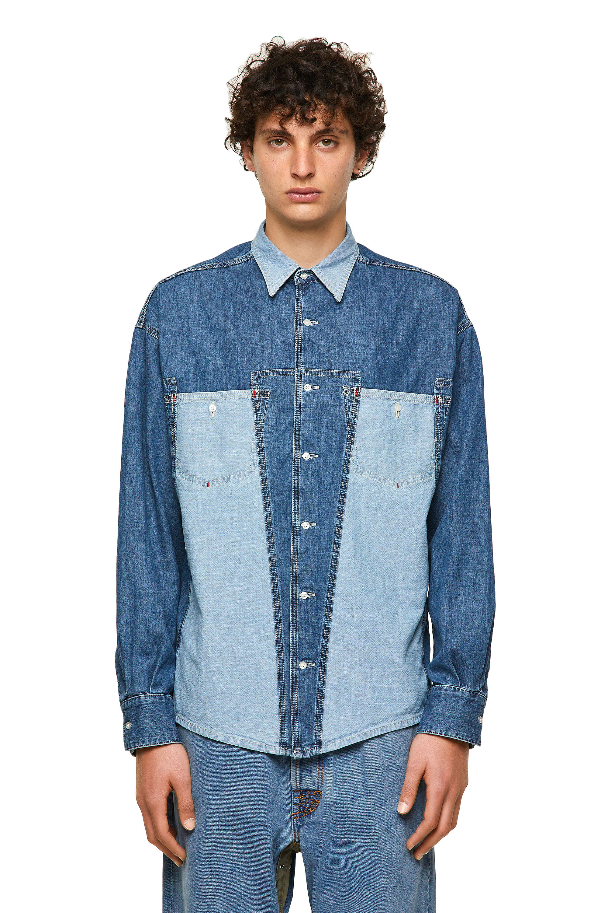 DxD-SHIRT, Blu medio - Camicie in Denim