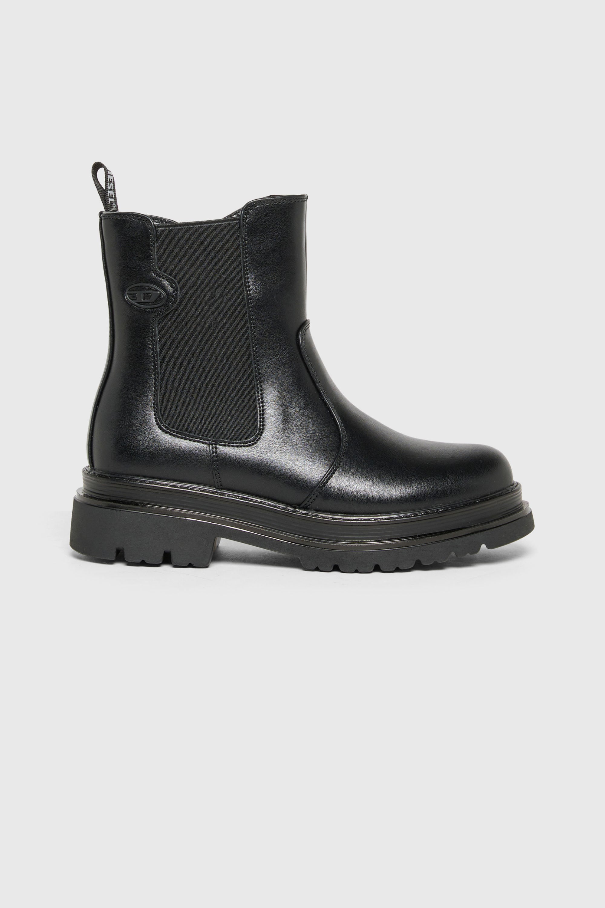 Diesel - D-VYNCOUN, D-Vyncoun - Stivali con logo Oval D Unisex in Nero - 1