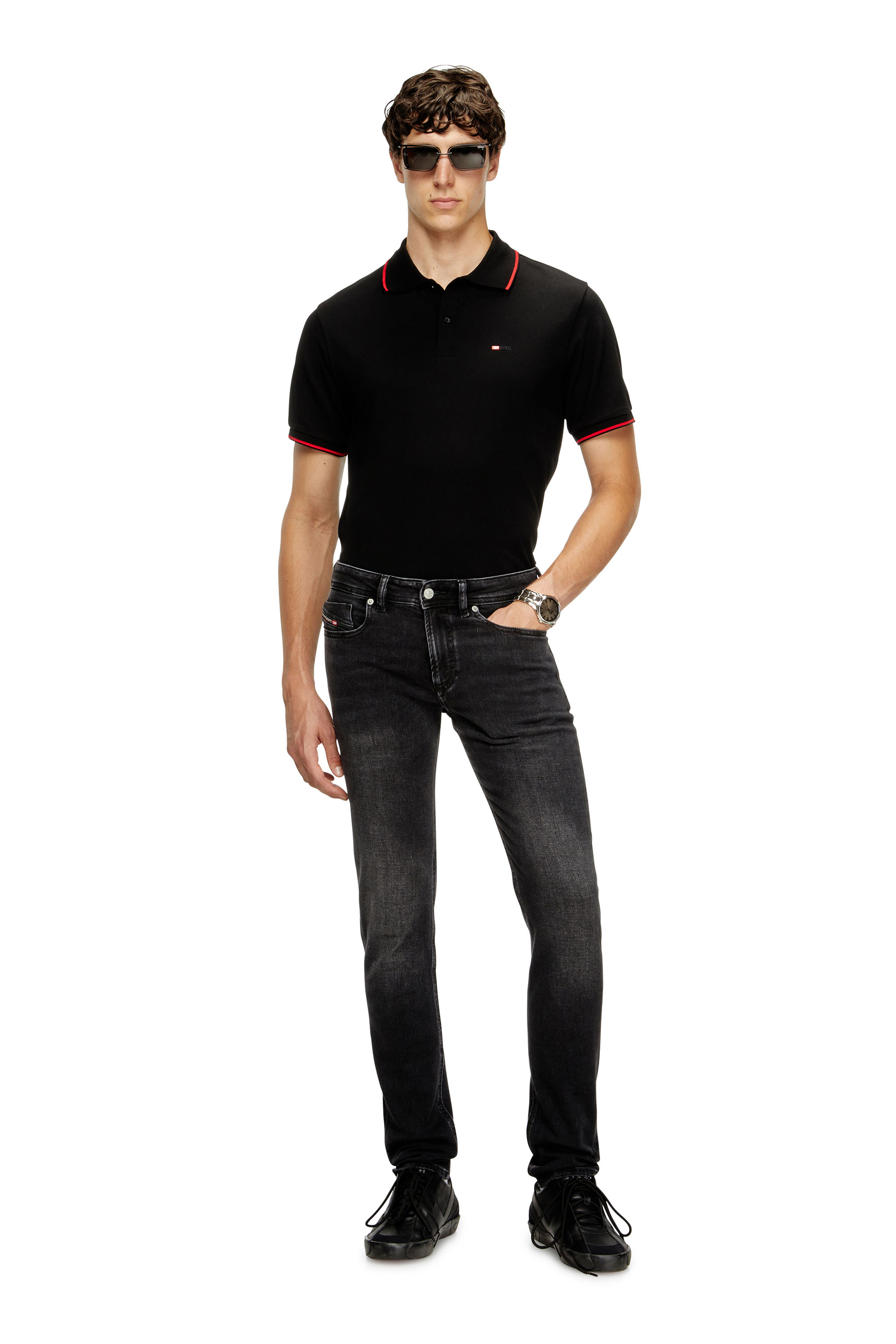 Diesel - Skinny Jeans 1979 Sleenker 0DBDN Uomo, Nero/Grigio scuro - Image 2