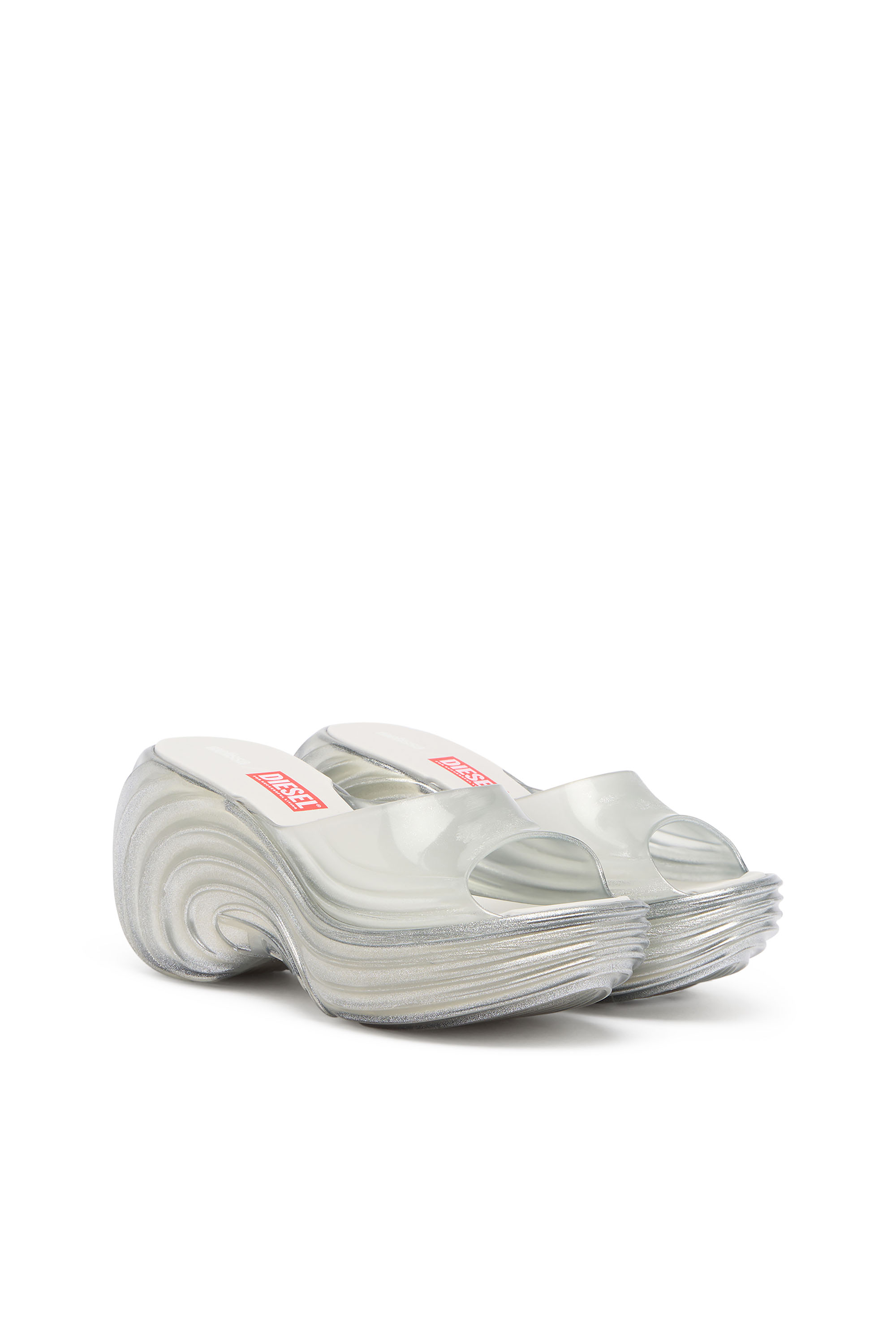 Diesel - MELISSA QUANTUM PLATFORM, Mule platform in Melflex&reg; Donna in Argento - 3