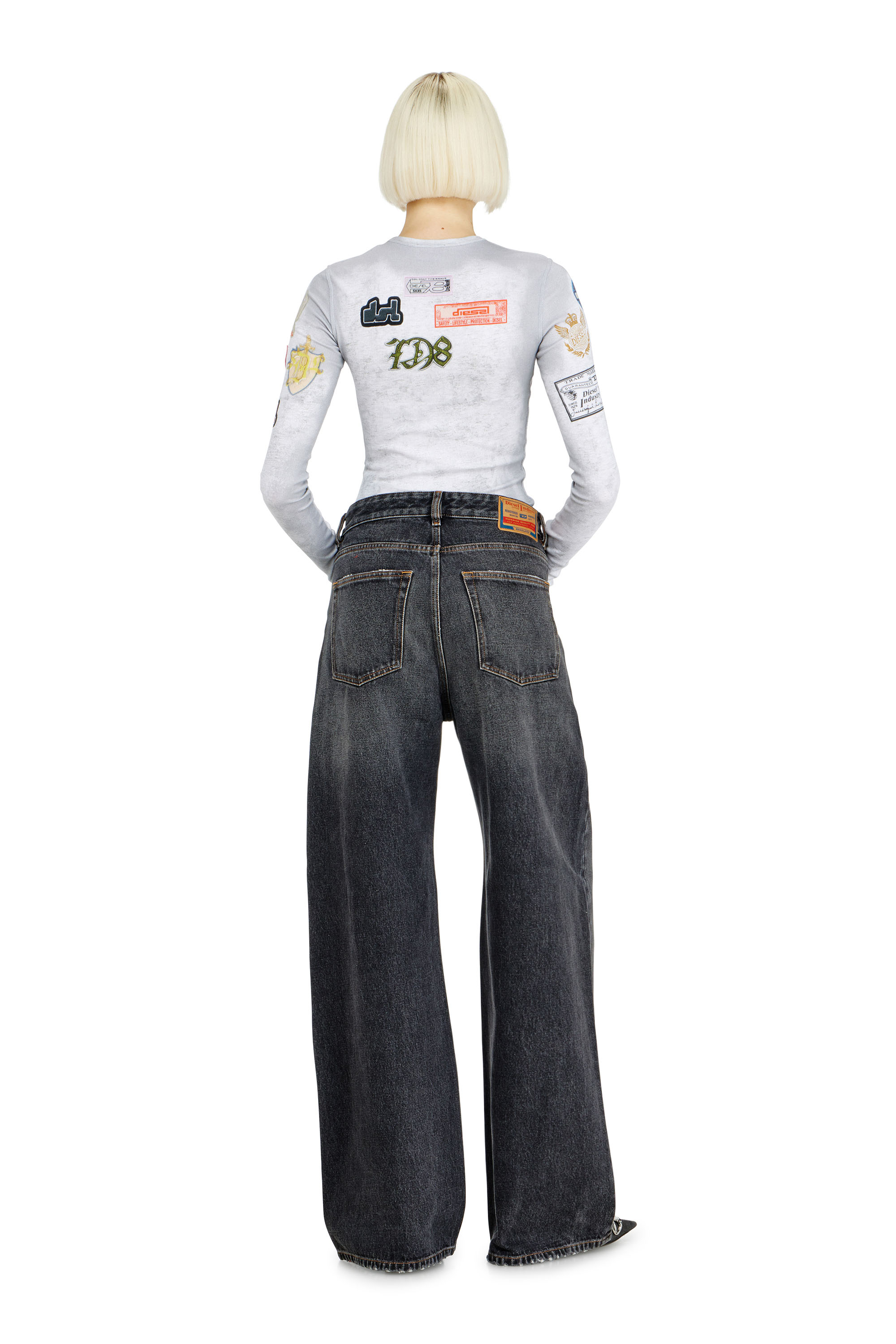 Diesel - Relaxed Jeans 1996 D-Sire 007F6 Unisex, Nero/Grigio scuro - Image 3