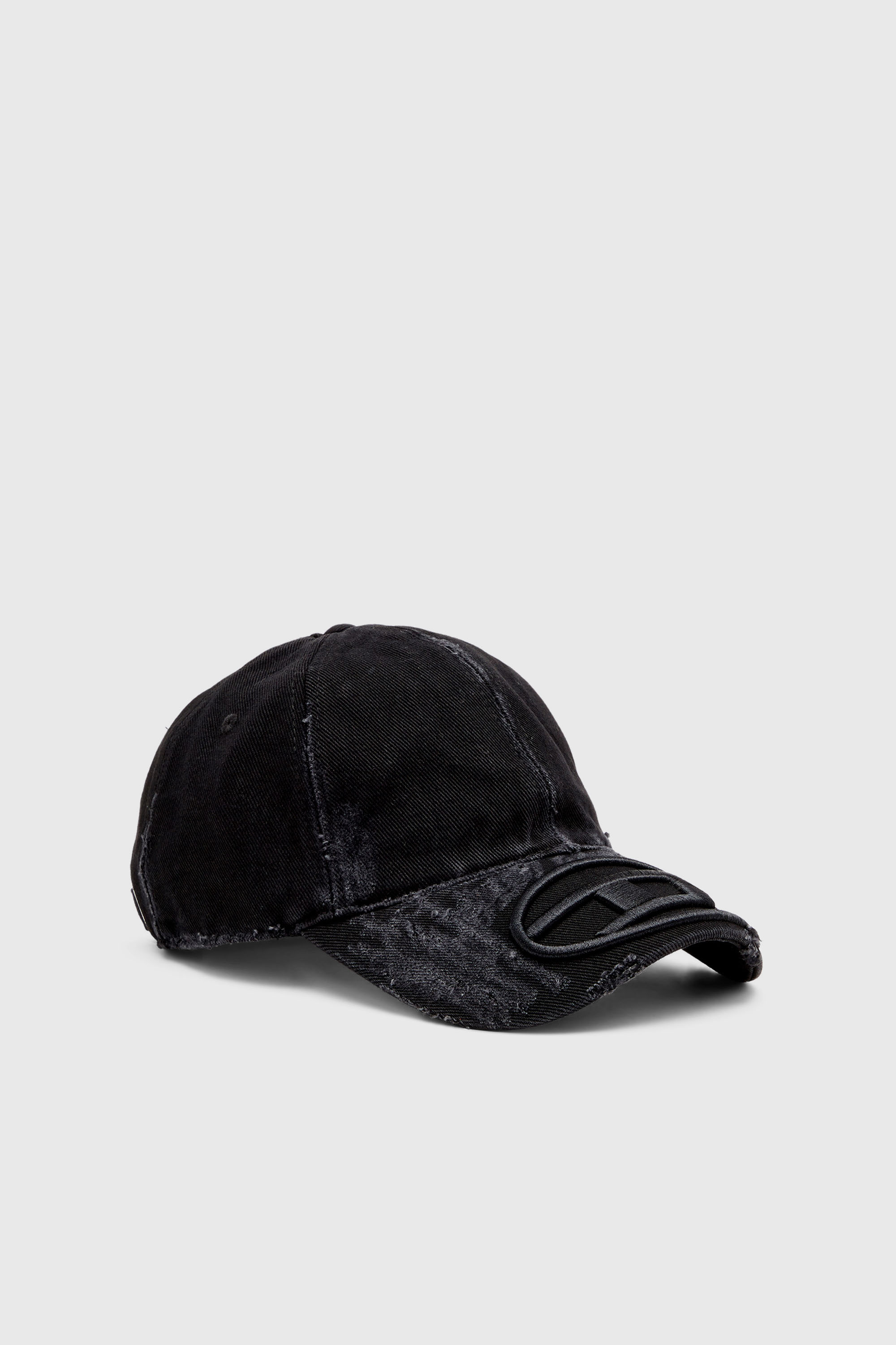 Diesel - C-ODY, Cappello da baseball in denim distressed Uomo in Nero - 1