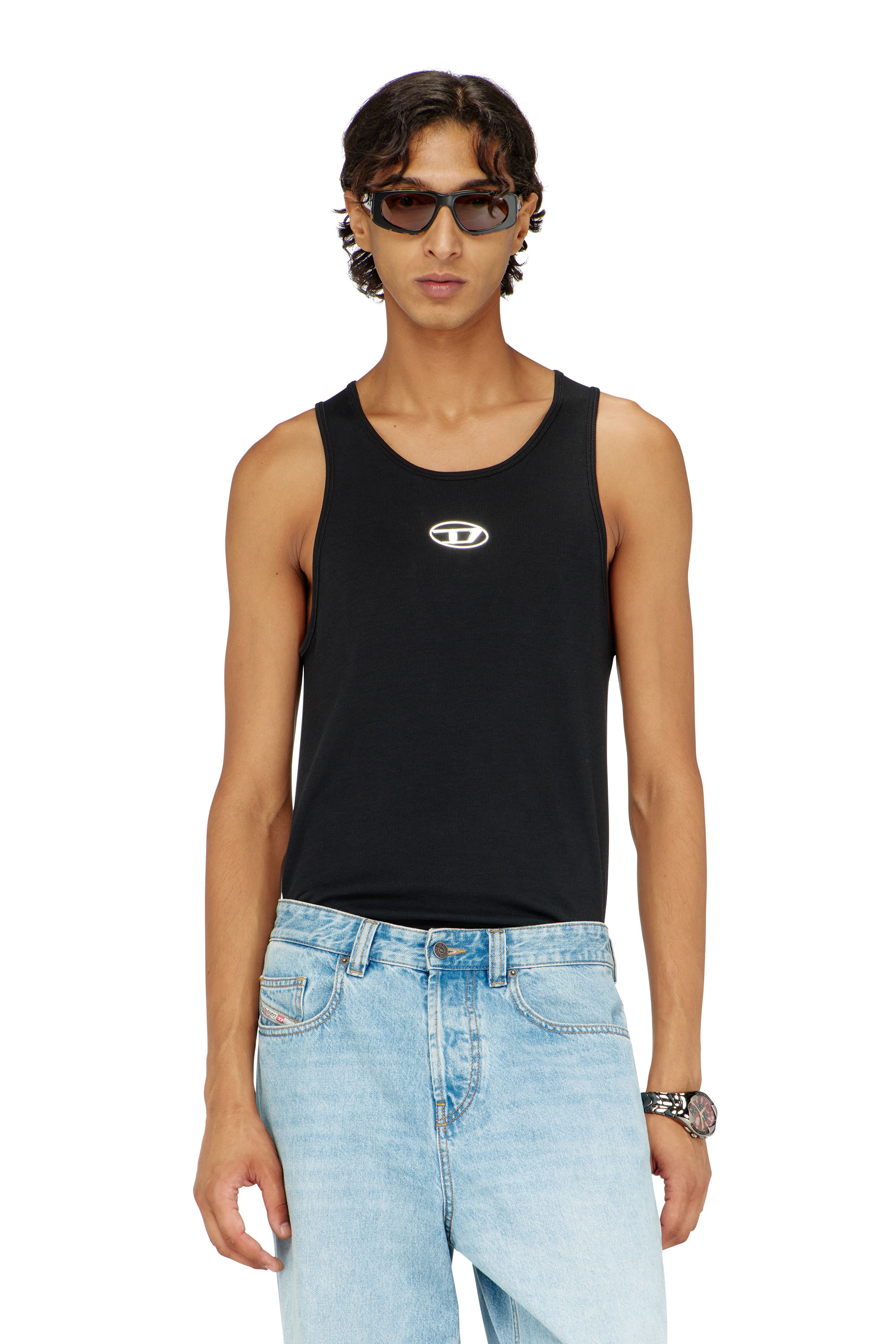 Diesel - T-LIFTY-IOD, Canotta in cotone con logo Uomo in Nero - 1