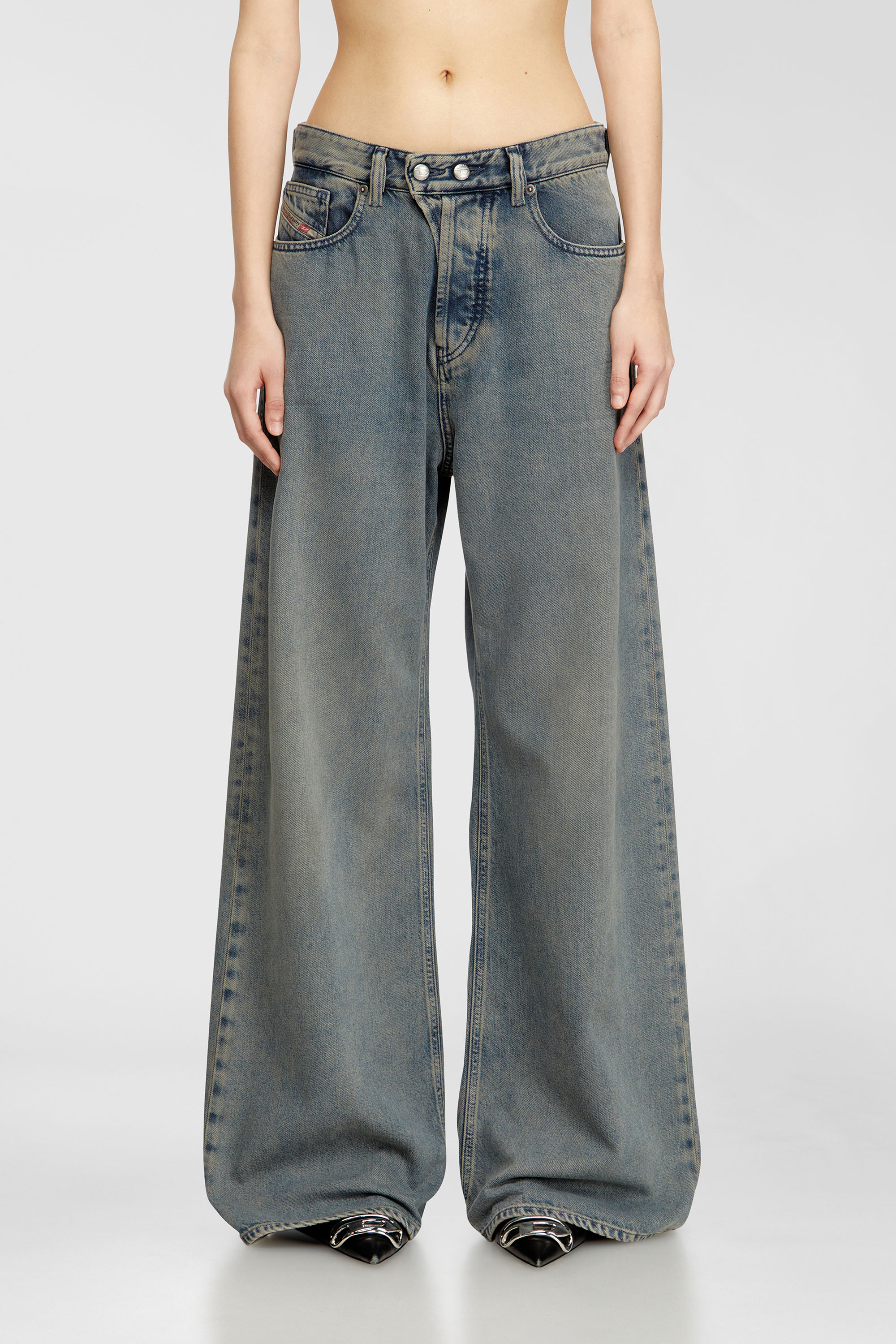 Diesel - Relaxed Jeans 1996 D-Sire 09N24 Donna, Blu medio - Image 2