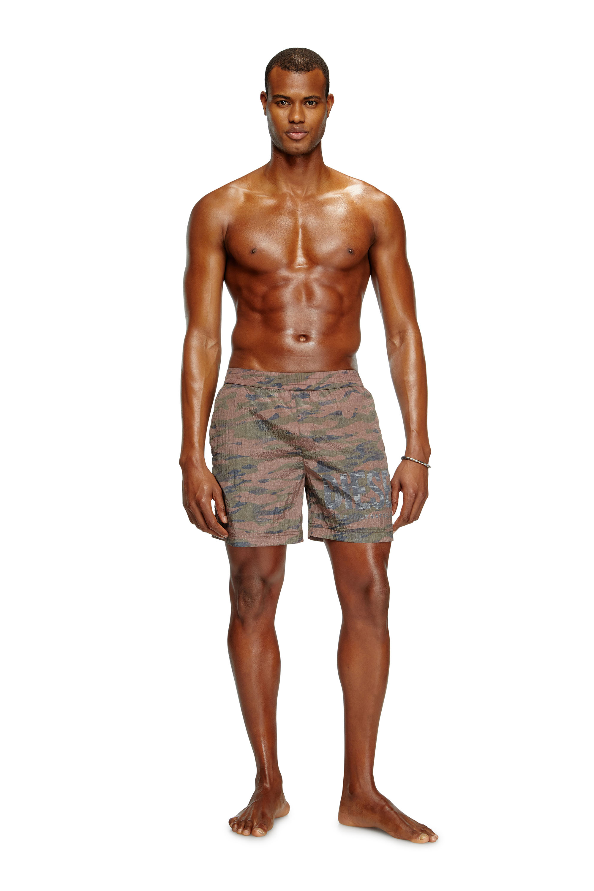 Diesel - RIO-41-UTLT, Pantaloncini da mare in ripstop camouflage Uomo in Marrone - 2