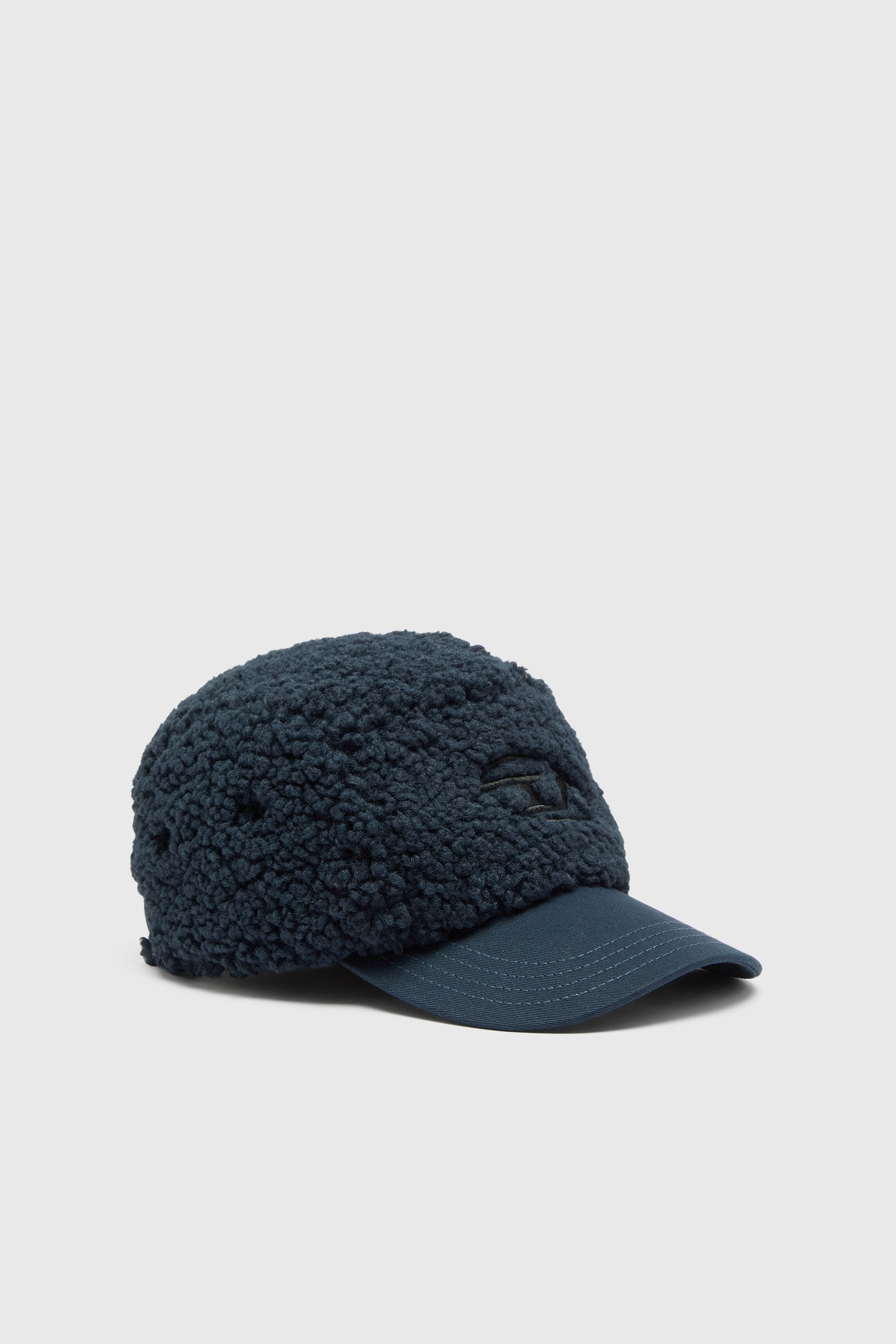 Diesel - C-TED, Cappello da baseball in sherpa con ricamo Oval D Uomo in Blu - 1