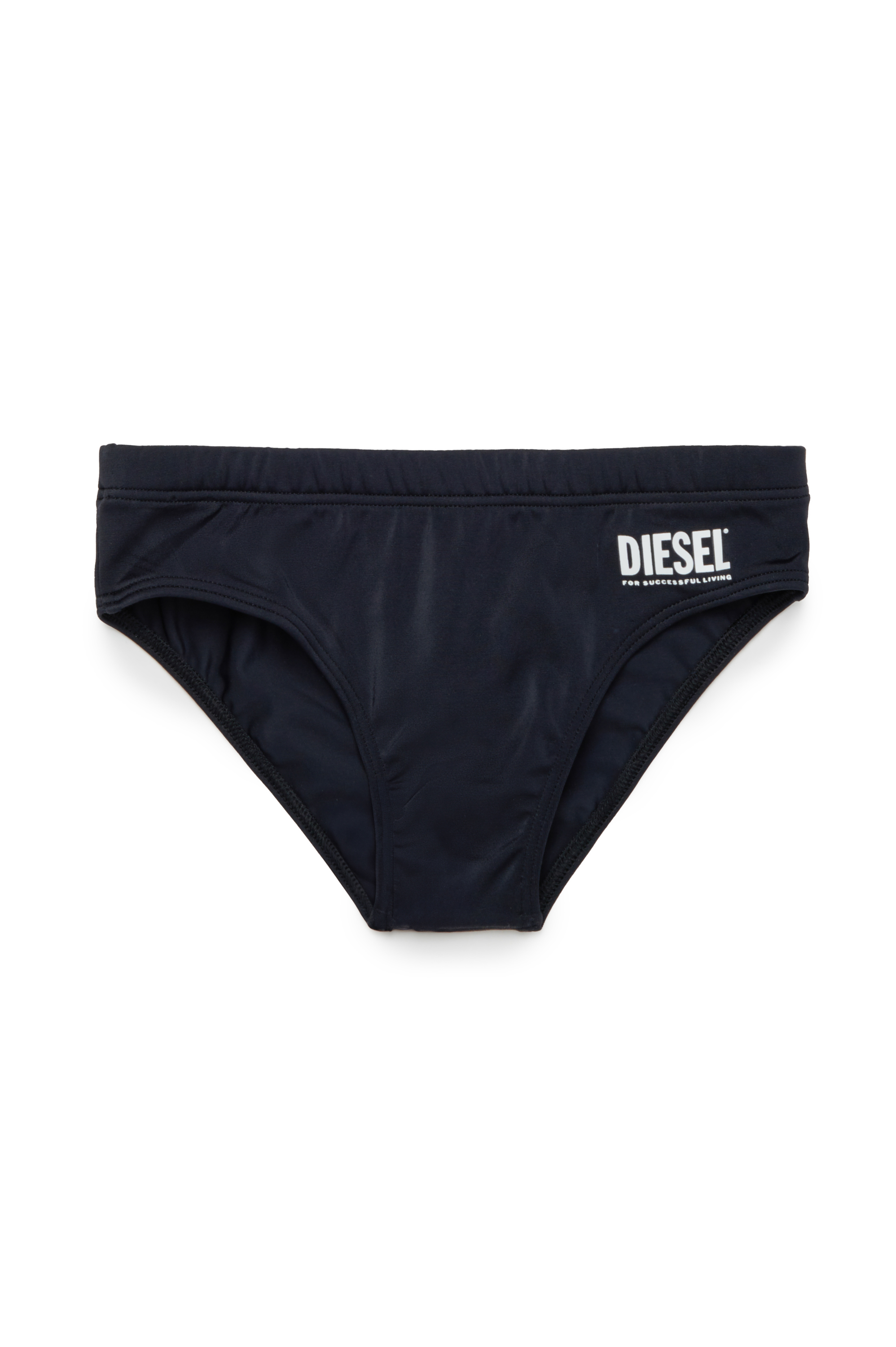 Diesel - MESP, Slip da bagno con logo stampato Uomo in Nero - 1