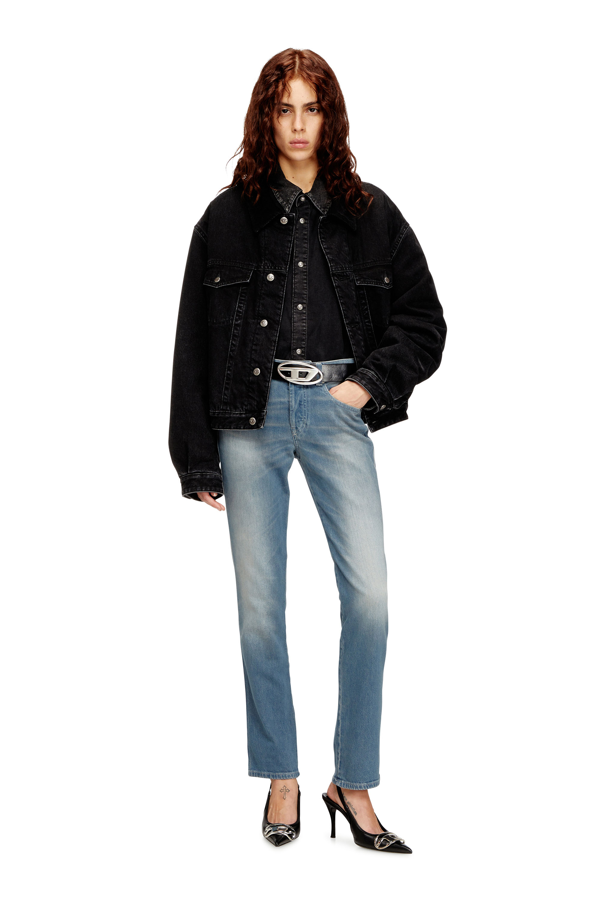 Diesel - Slim Jeans 1992 D-Jiann 09N75 Donna, Blu medio - Image 1