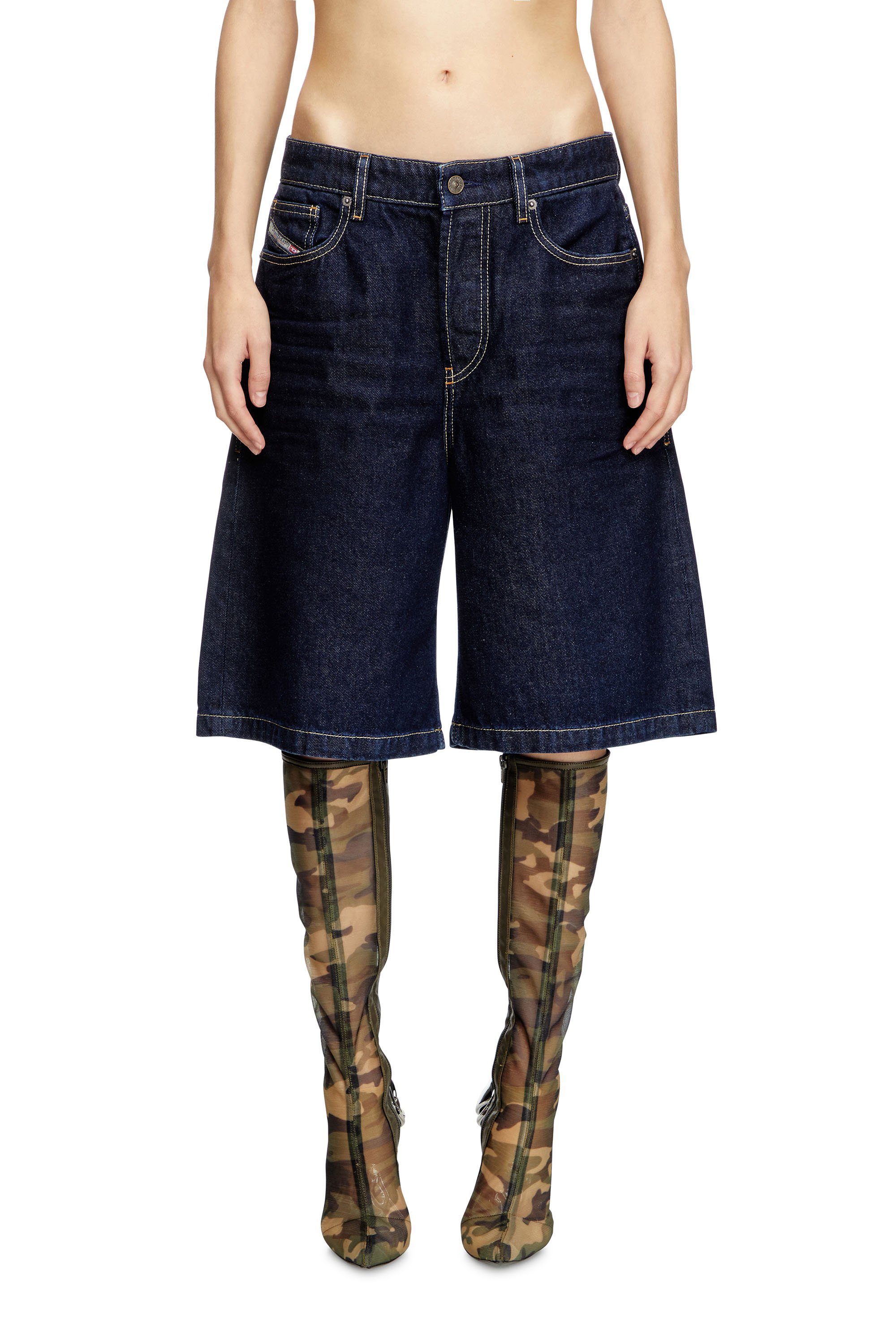 Diesel - DE-SIRE-SHORT, Short in denim clean-wash Donna in Blu - 1