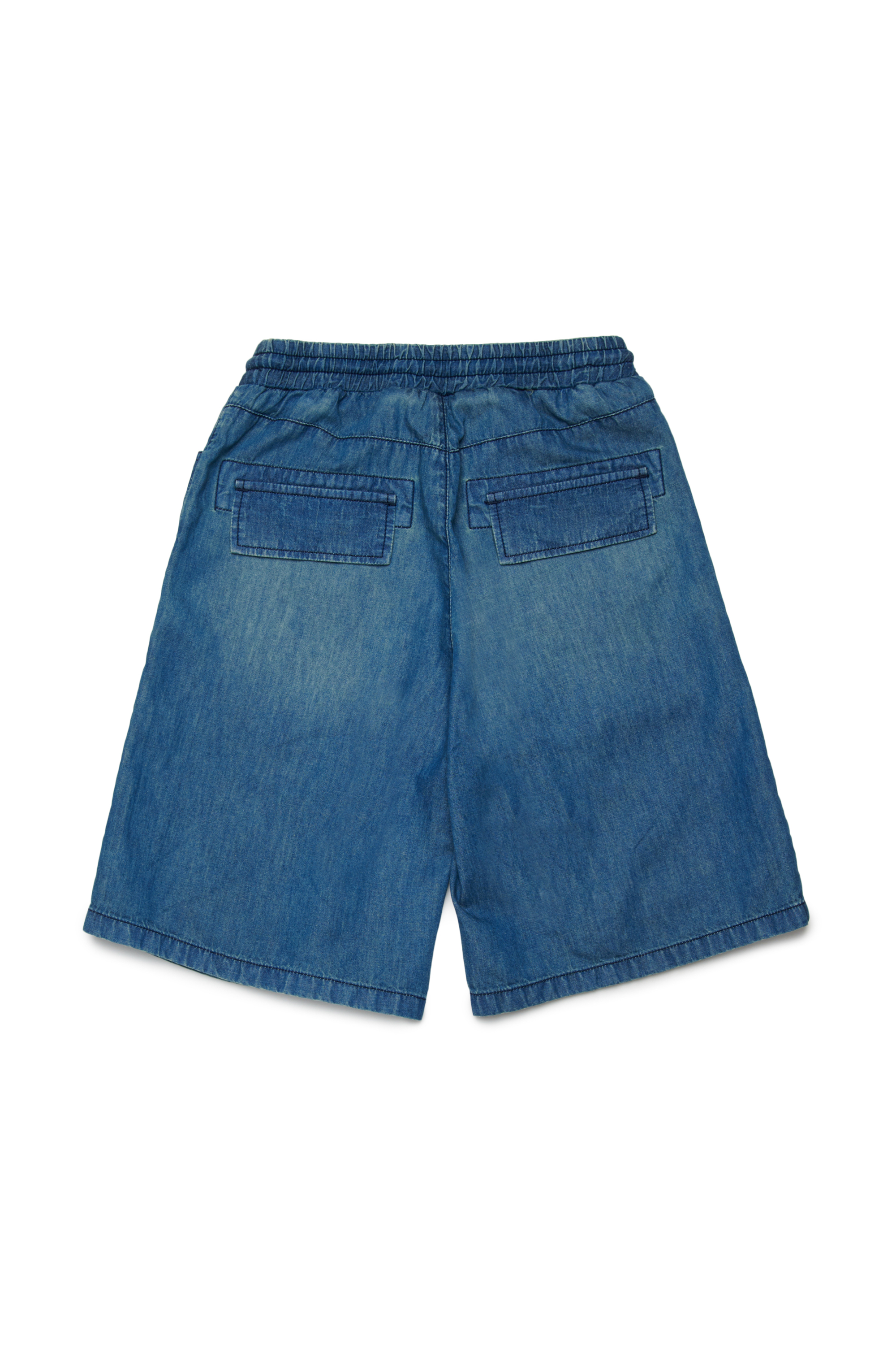 Diesel - PELTY, Shorts cargo in denim con vita elasticizzata Donna in Blu - 2