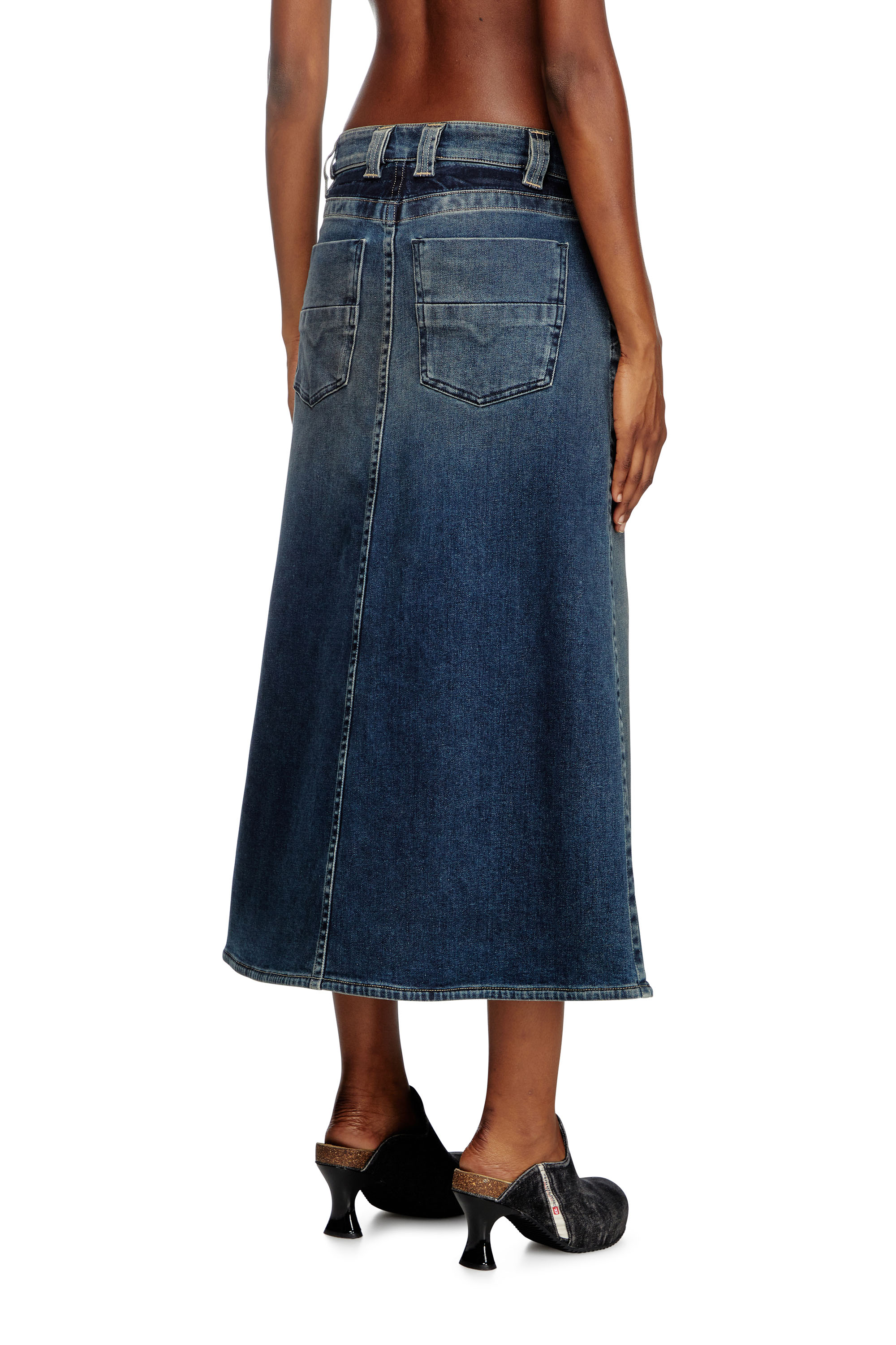 Diesel - DE-PAGO-MID-RE, Gonna midi in denim Rehab Donna in Blu - 4