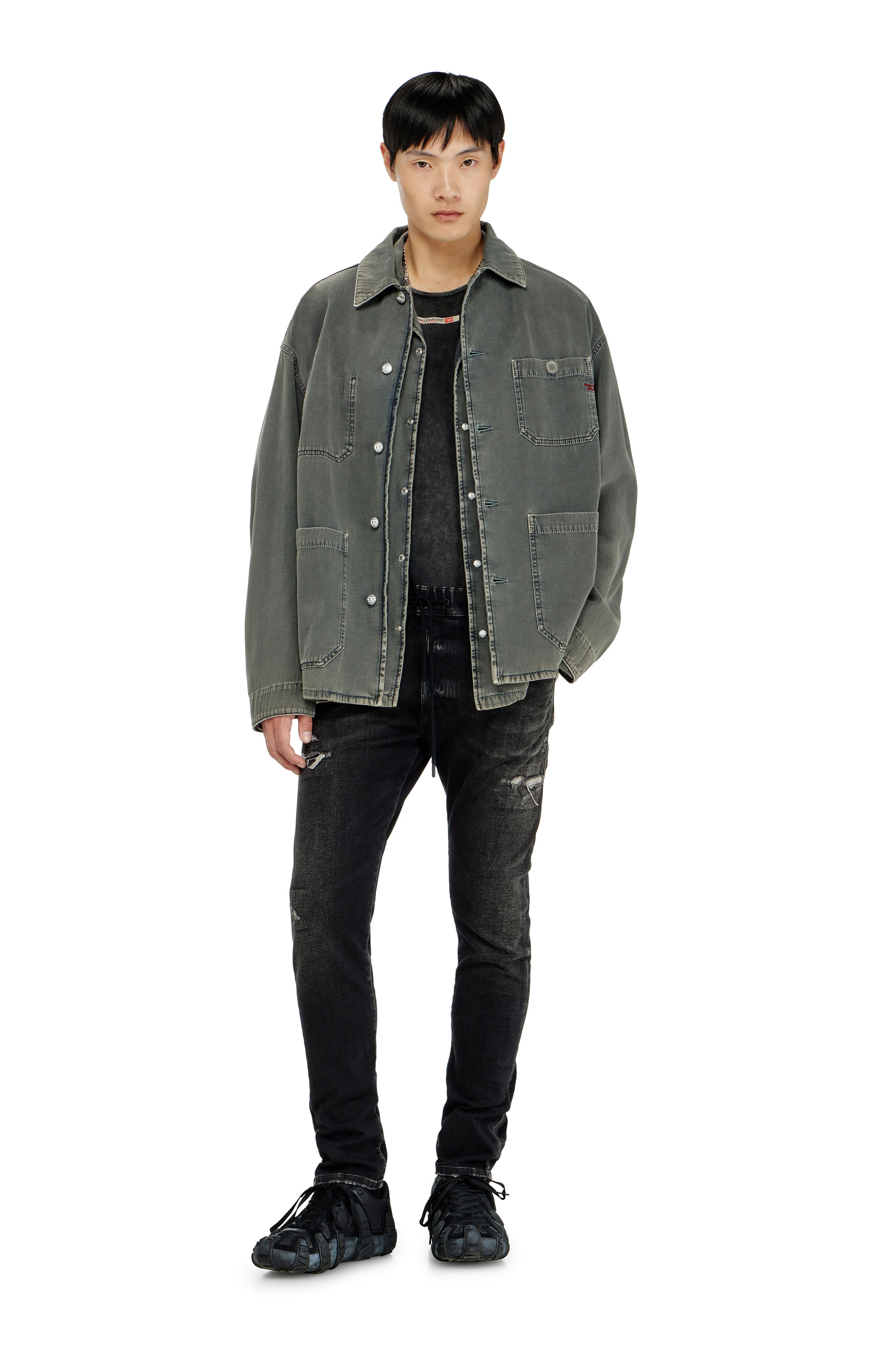 Diesel - Regular 2030 D-Krooley Joggjeans&reg; 09Q22 Uomo, Nero/Grigio scuro - Image 1