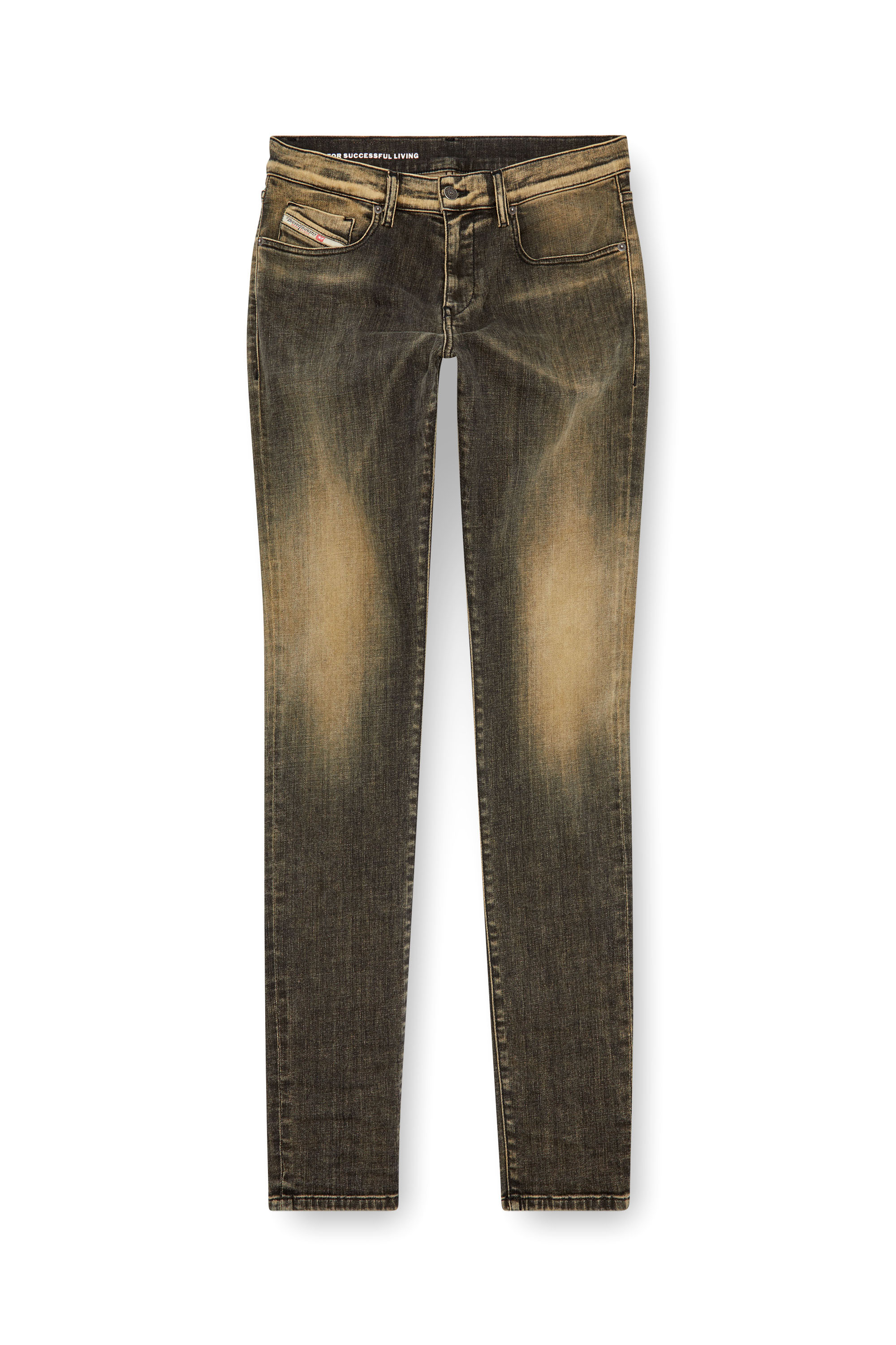 Diesel - Slim Jeans 2019 D-Strukt 09J48 Uomo, Nero/Beige - Image 5