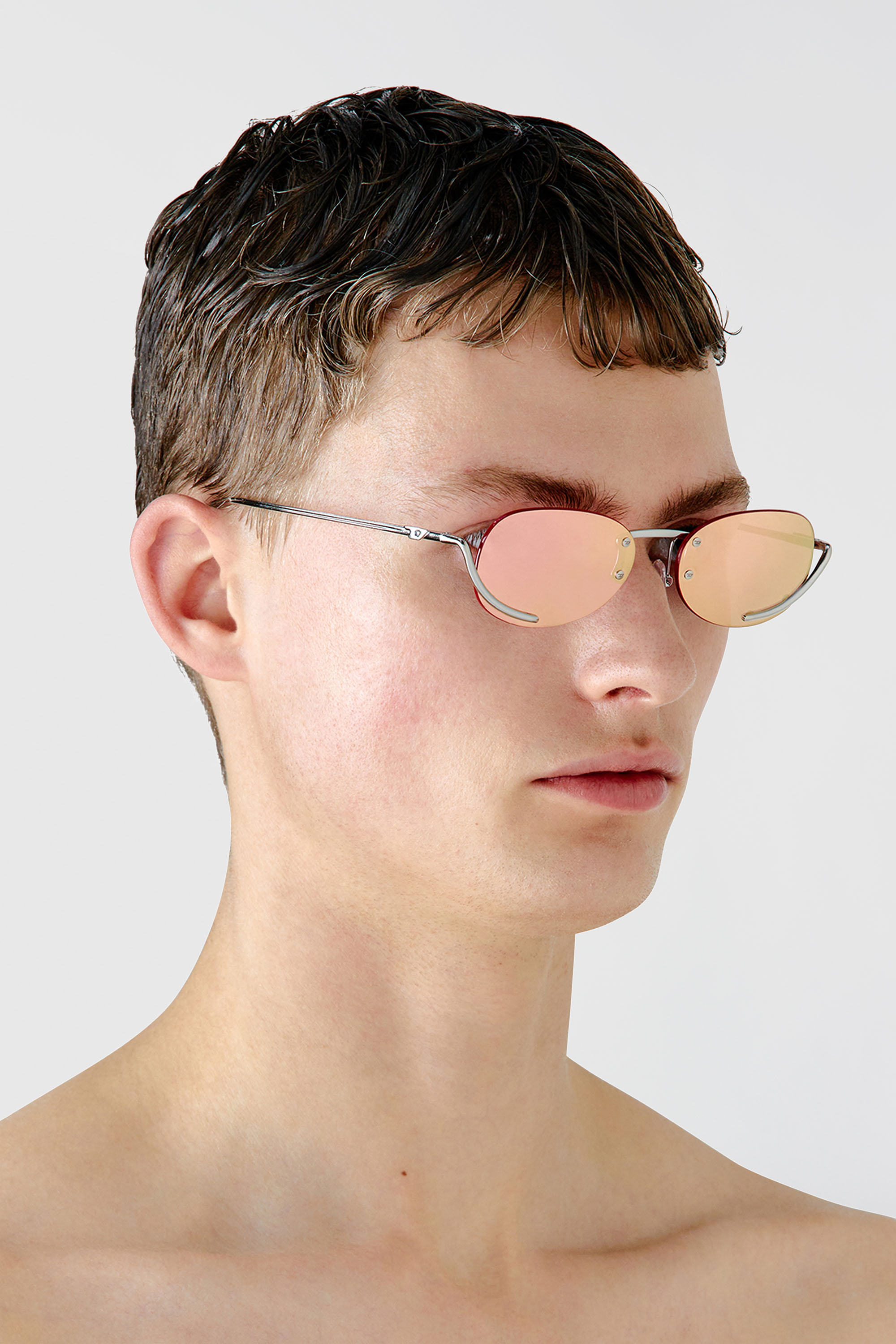 Diesel - 0DL1004, Occhiali da sole ovali Unisex in Rosa - 4
