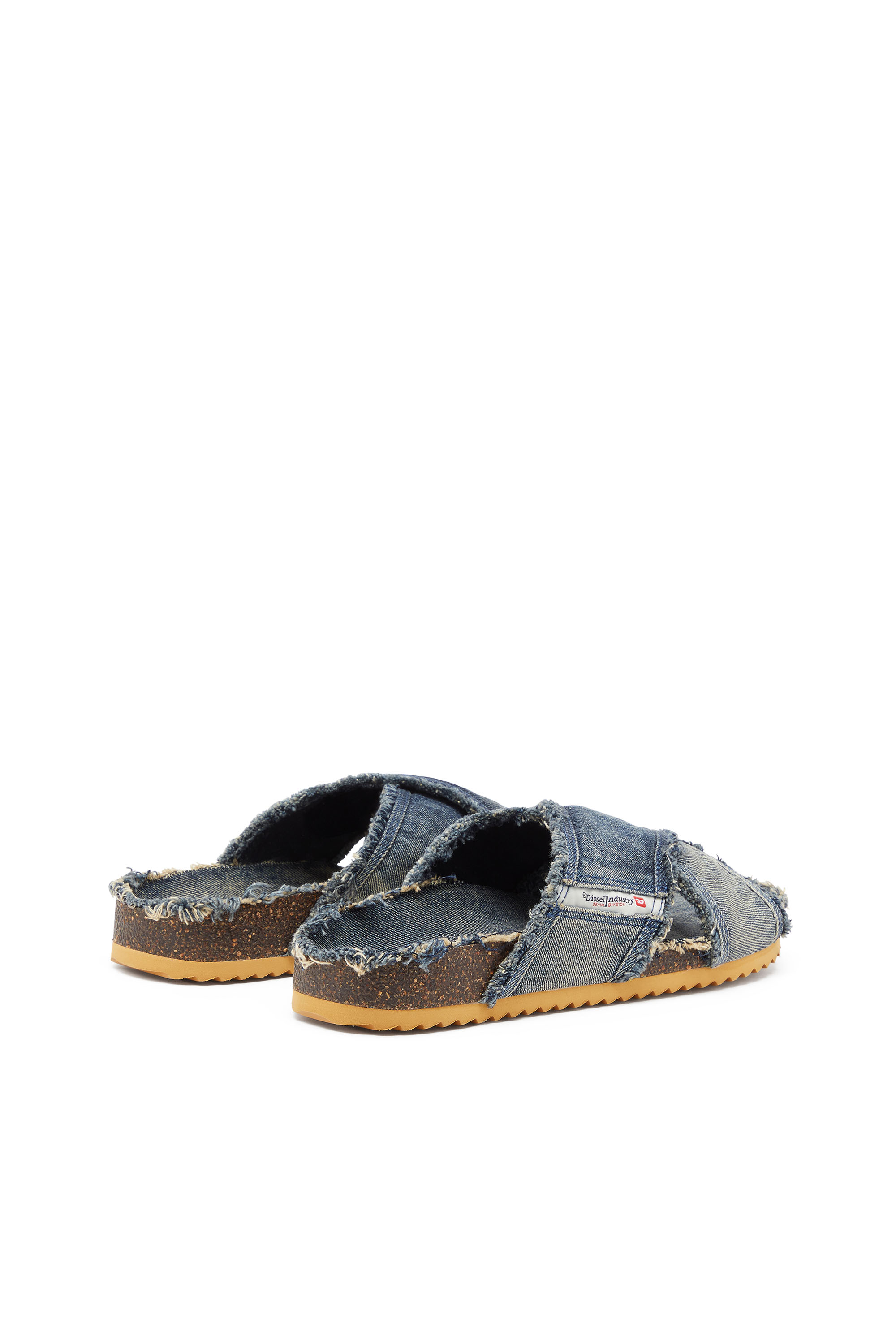 Diesel - D-WOODSTOCK CROSS, D-Woodstock-Fasce incrociate in denim sfrangiato Uomo in Blu - 3