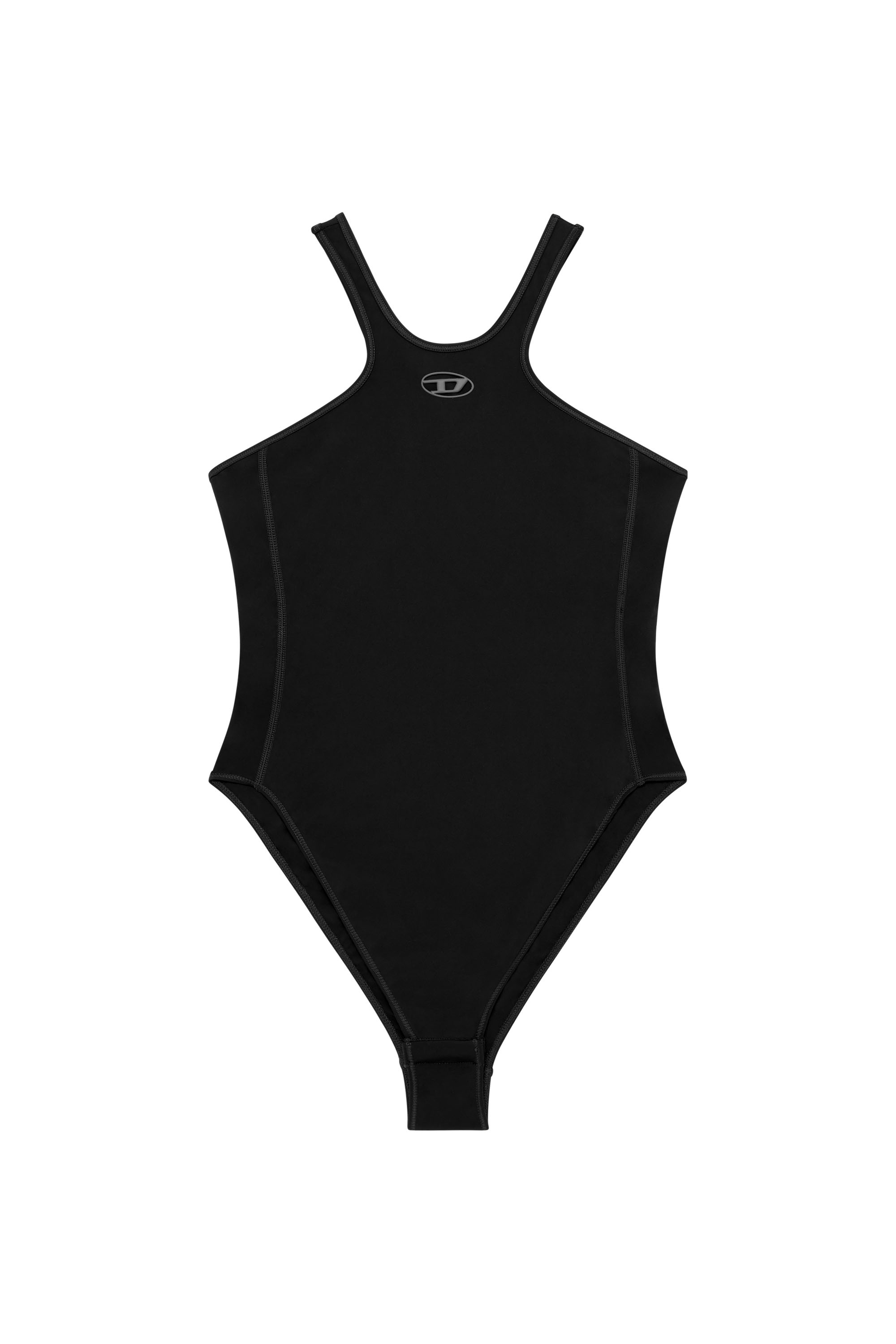 Diesel - CHRISTIE-UTLT, Body stretch con Oval D Donna in Nero - 4