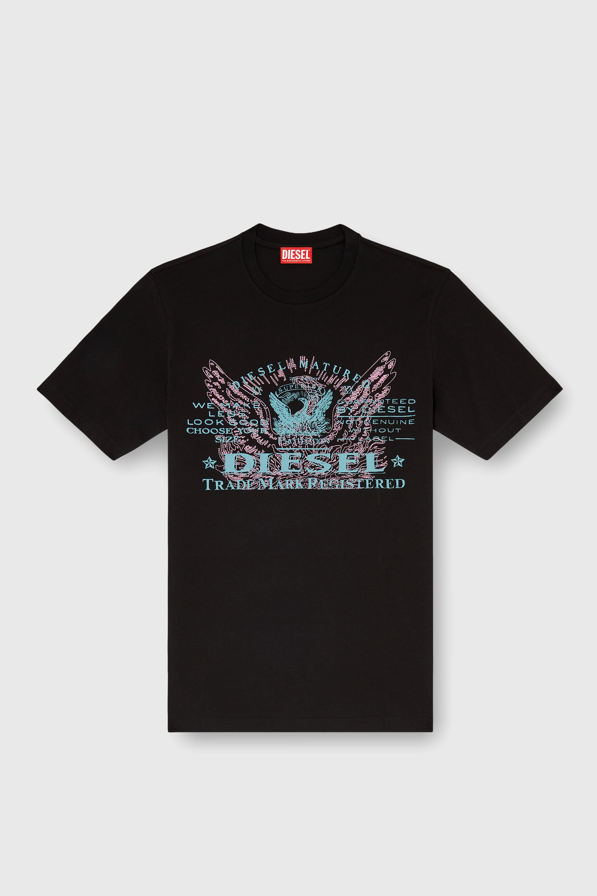 Diesel - T-JUST-FENIX-T92, T-shirt in cotone con stampa grafica Uomo in Nero - 2