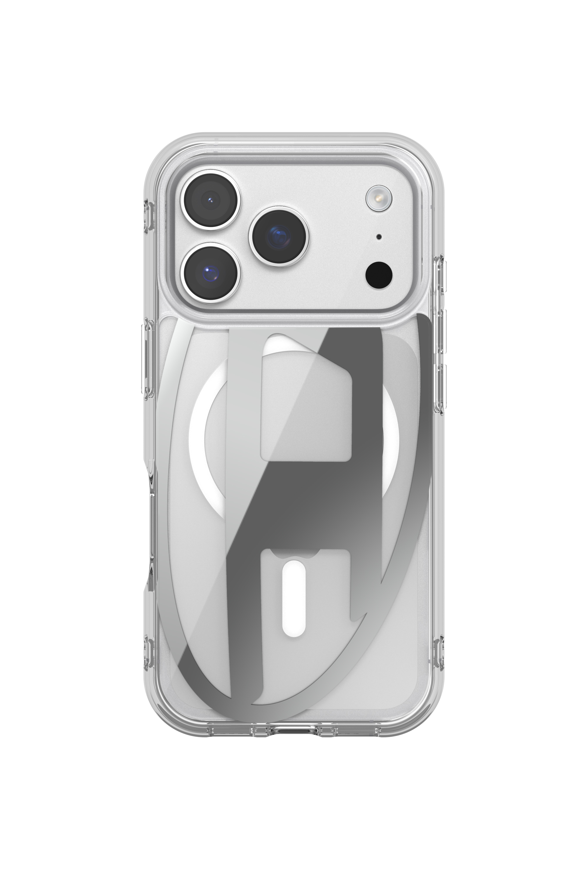 Diesel - 60413 AOP CASE, Custodia Oval D Metallic con Magsafe per iPhone 17 Pro Unisex in Grigio - 2