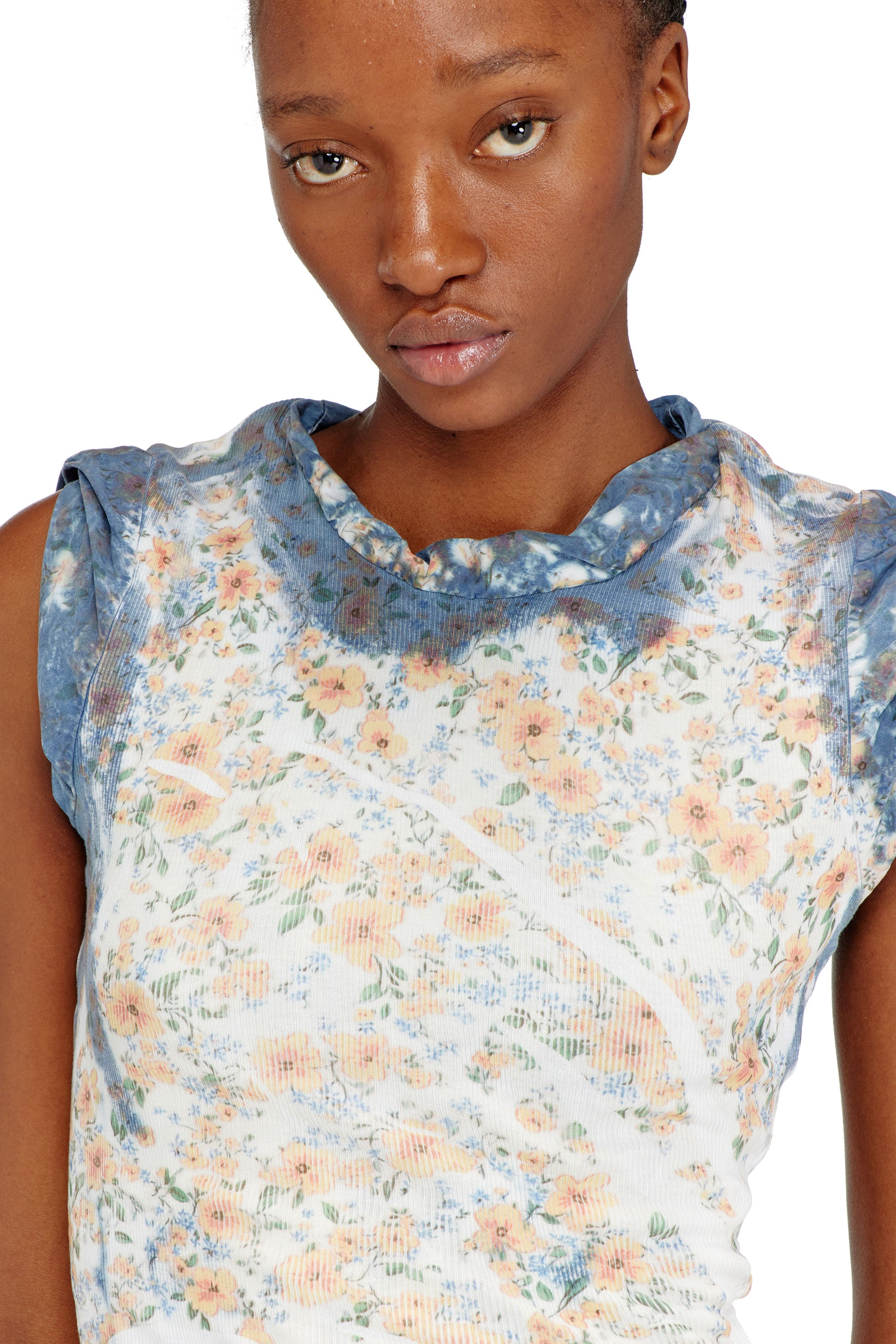 Diesel - D-AYANA, Abito corto con stampa floreale effetto X-Ray Donna in Multicolor - 4