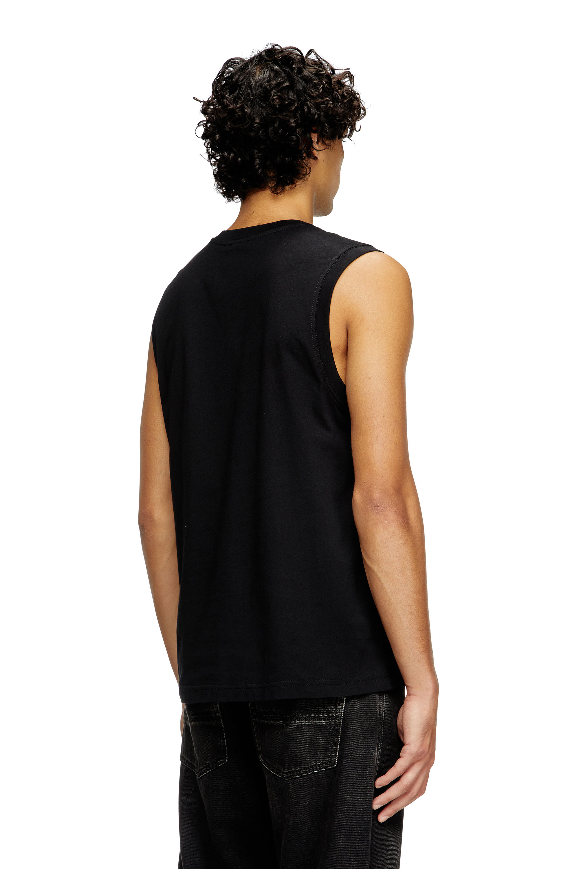 Diesel - T-ISCO-DIV, Canotta con stampa logo sul petto Uomo in Nero - 4