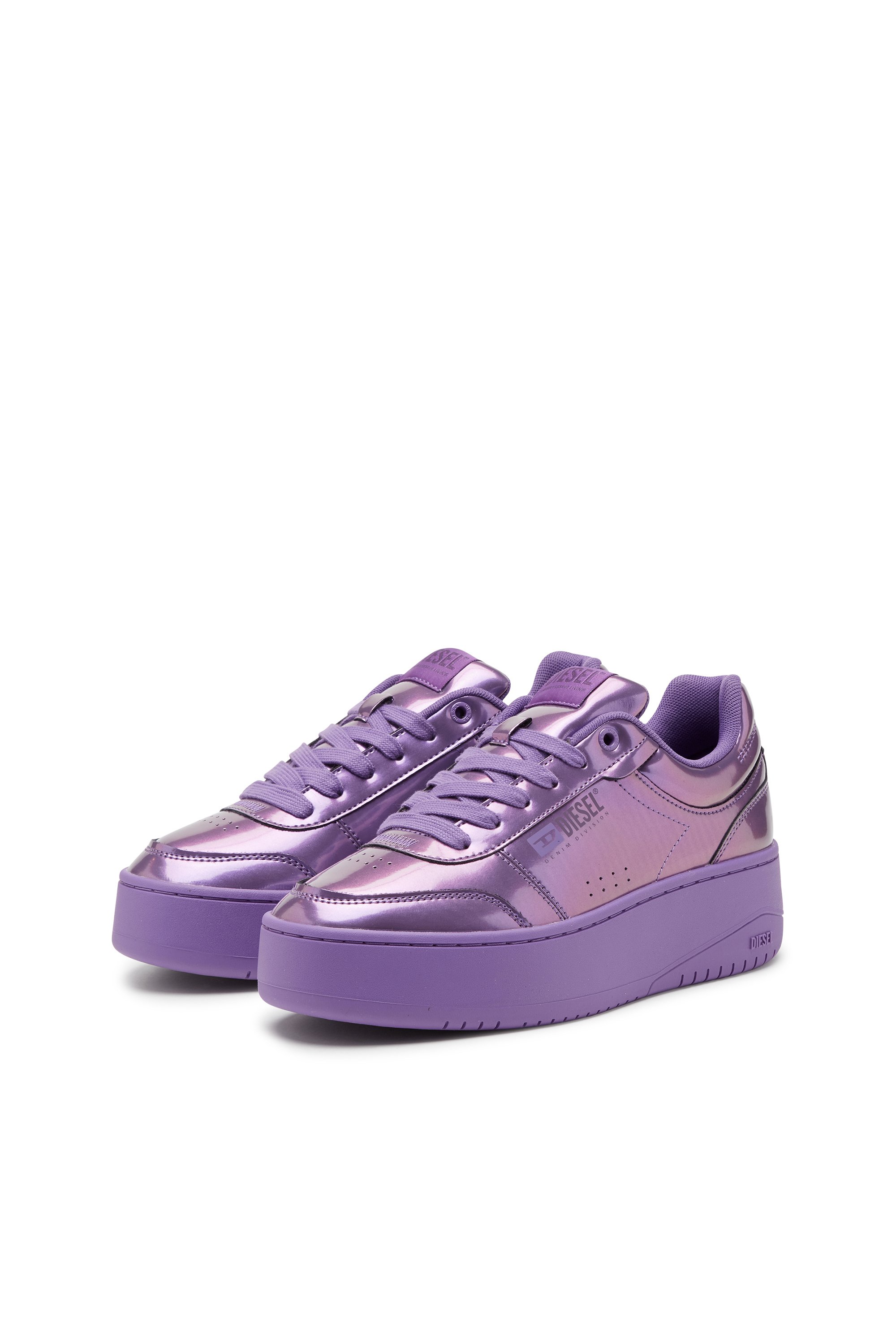 Diesel - S-ATHENE BOLD VTG W, S-Athene-Sneaker platform iridescenti Donna in Viola - 8