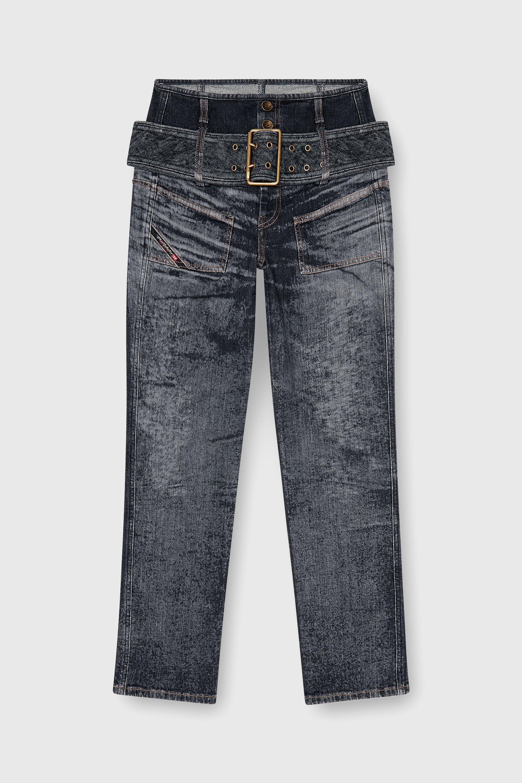 Diesel - Slim Jeans D-Gorina 09Q30 Donna, Nero/Grigio scuro - Image 2