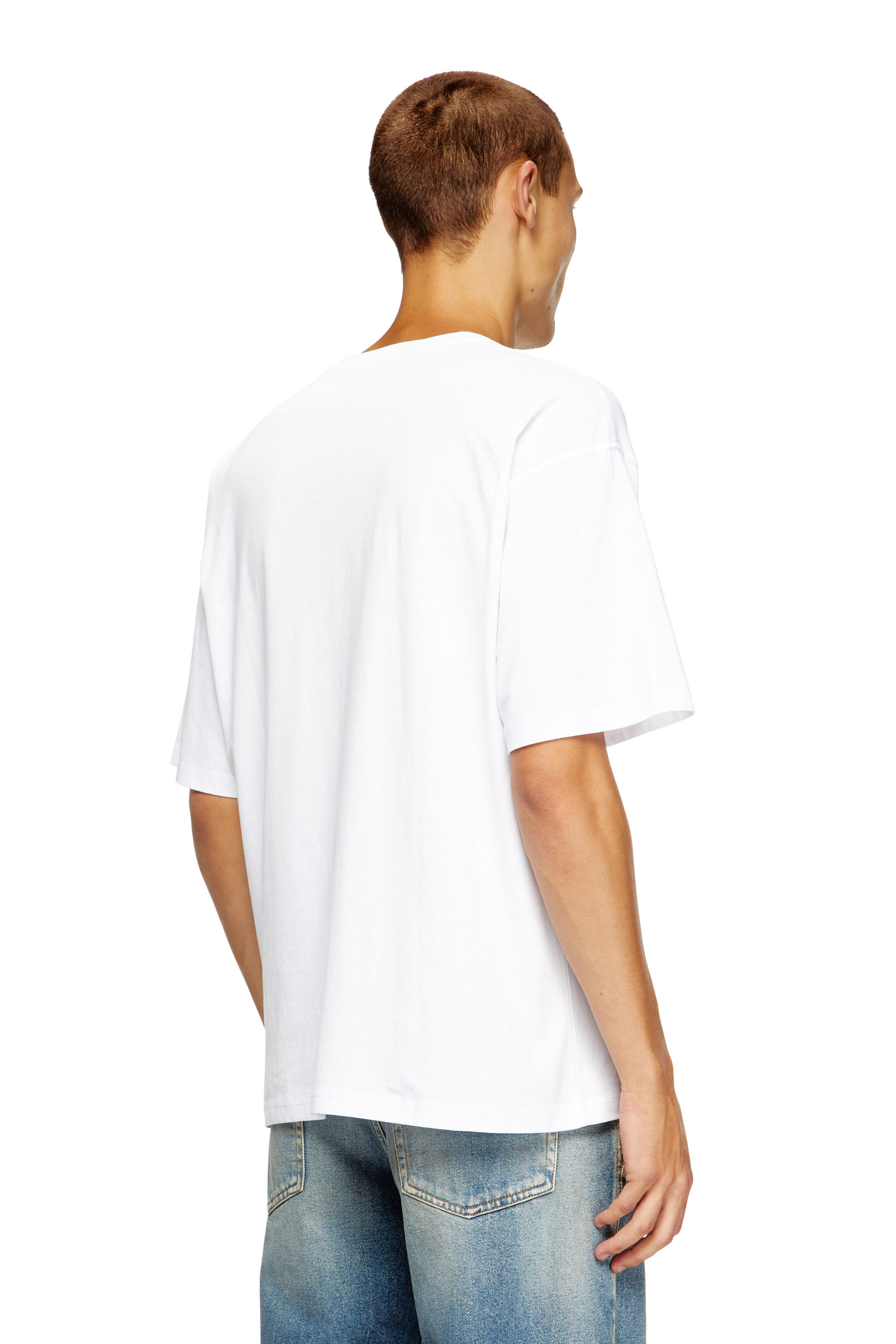 Diesel - T-BOXT-D, T-shirt con patch D ricamato Unisex in Bianco - 4