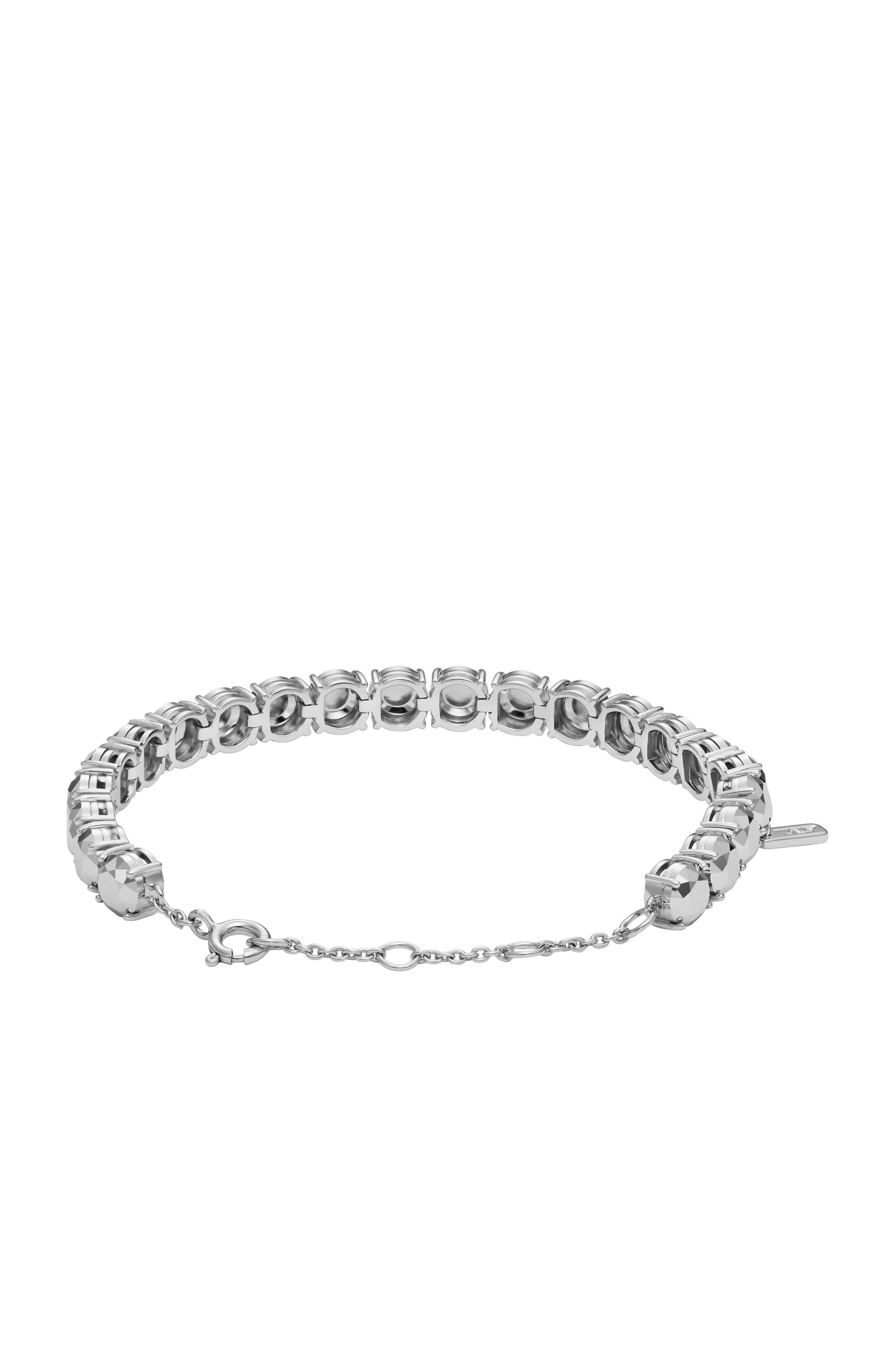Diesel - DL1354040 STERLING SILVER JEWEL, Bracciale taglio diamante in argento sterling Unisex in Argento - 2