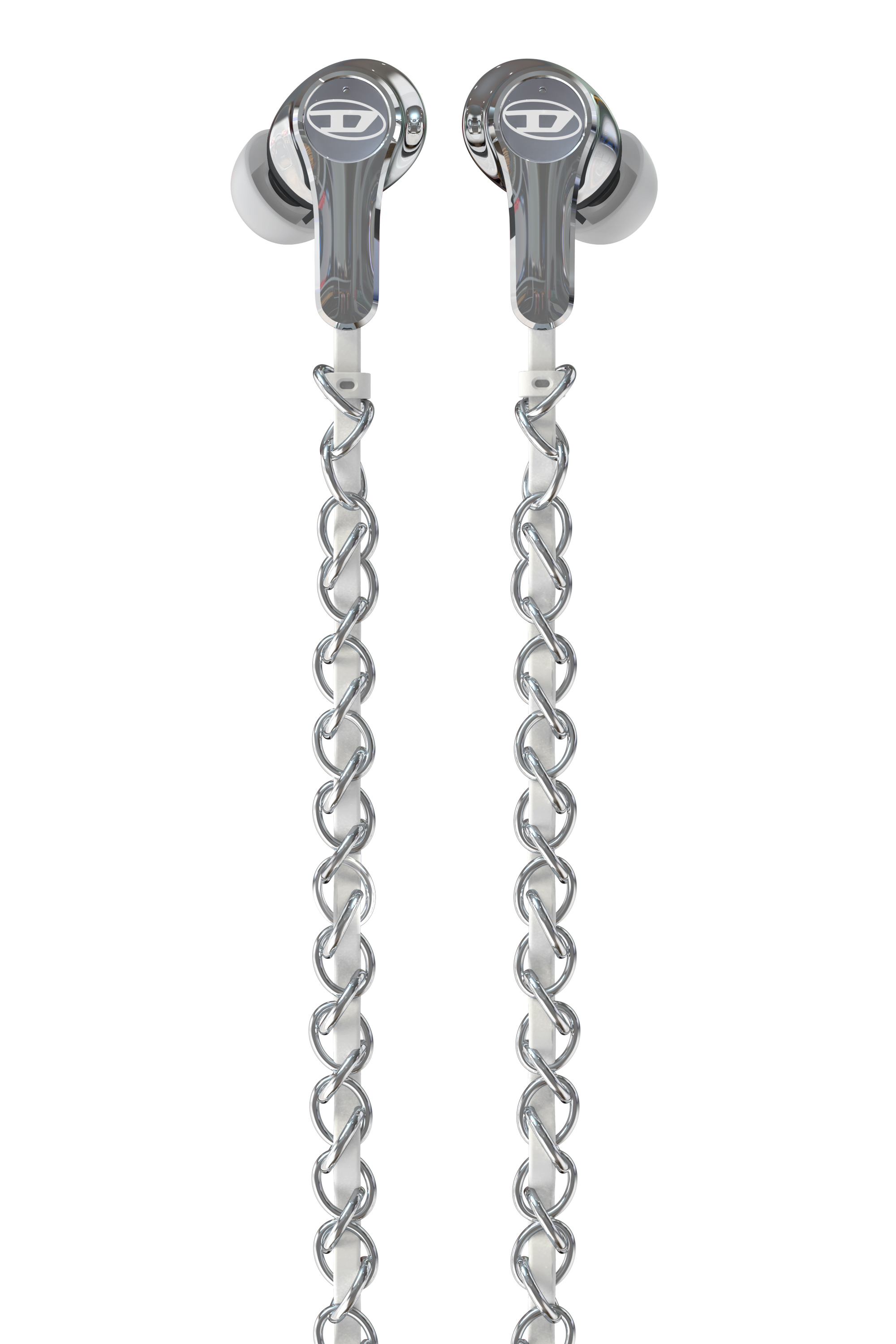 Diesel - 60458  WIRED EARBUDS WIRED EARBUDS, Auricolari con filo e charms argento Unisex in Argento - 2