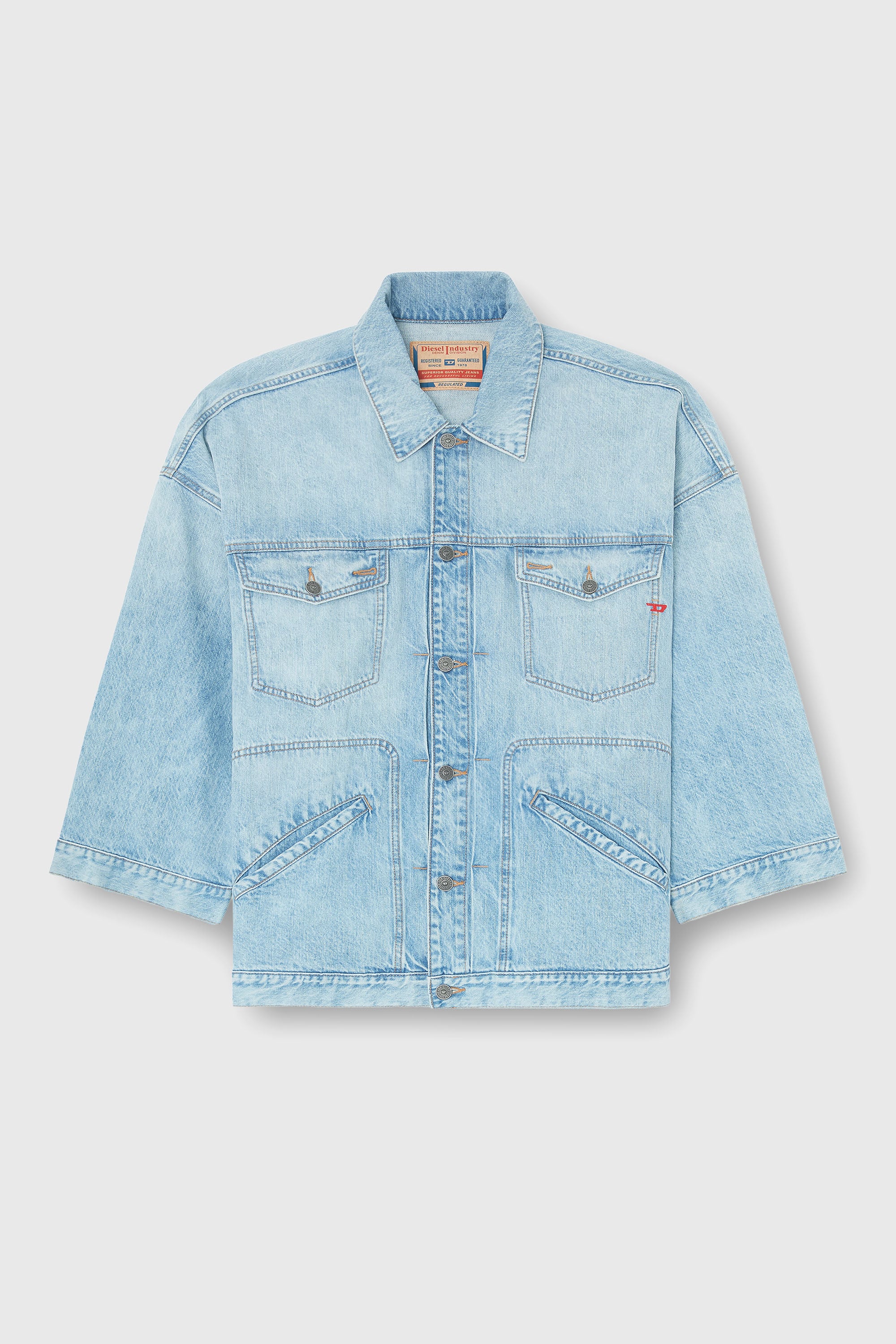 Diesel - DE-LIN, Giacca workwear in denim oversized Donna in Blu - 2