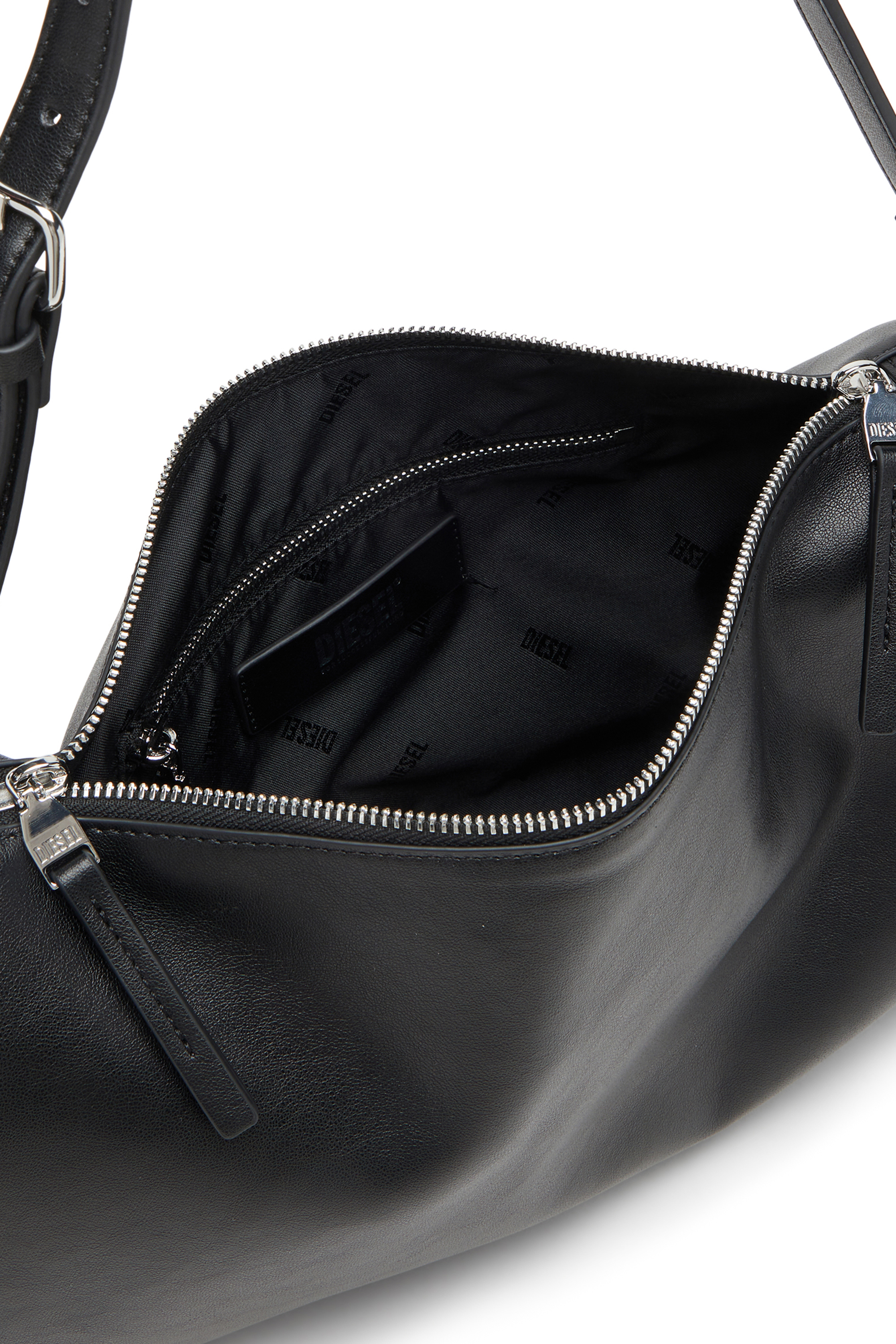 Diesel - LOAD-D SHOULDER BAG X, Load-D-Borsa a spalla con loghi rigidi laterali Unisex in Nero - 3