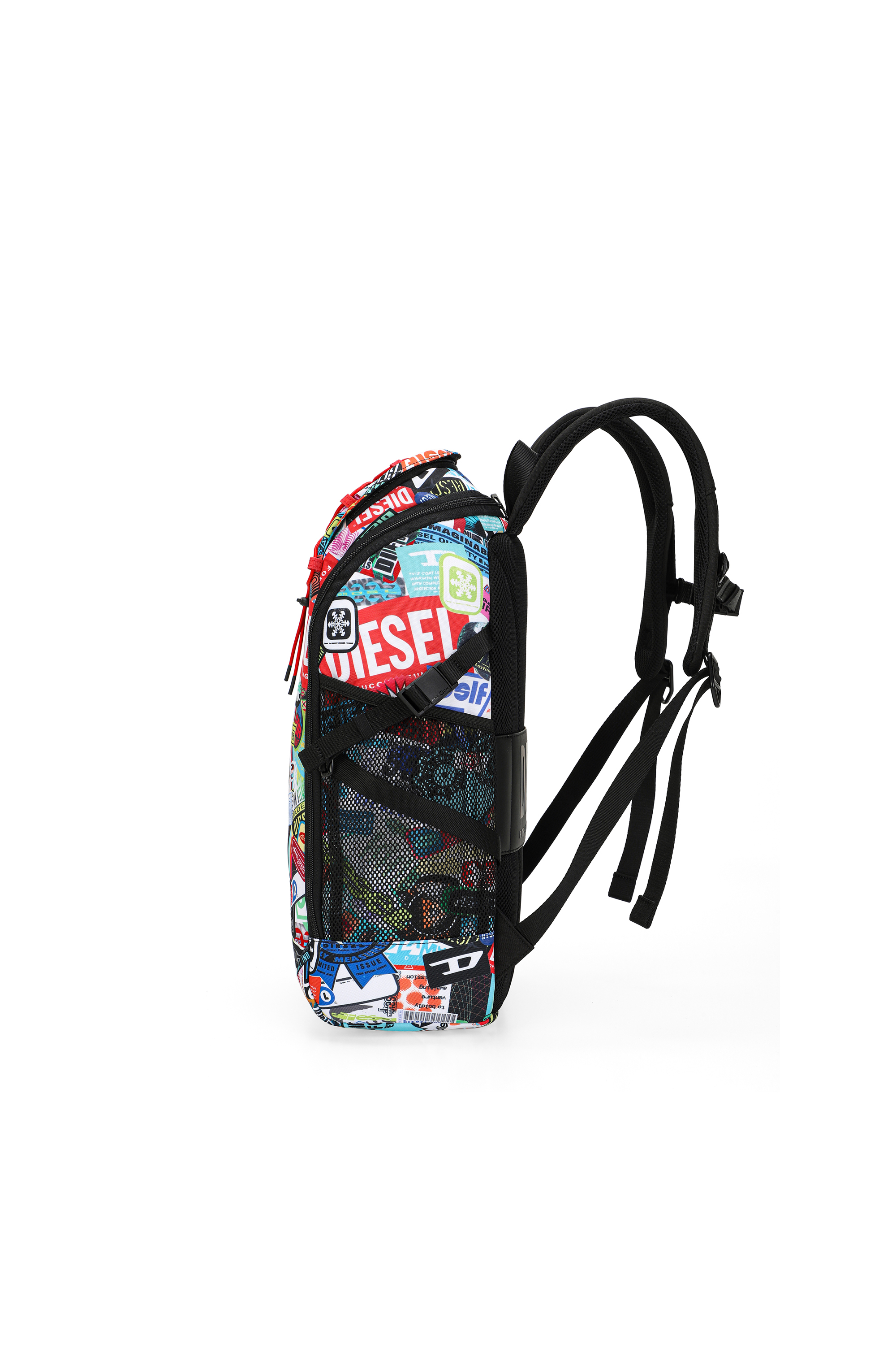 Diesel - DIESEL PC PRINTED BACKPACK-STICKERS- DSB, Zaino multifunzionale con adesivi Unisex in Multicolor - 4