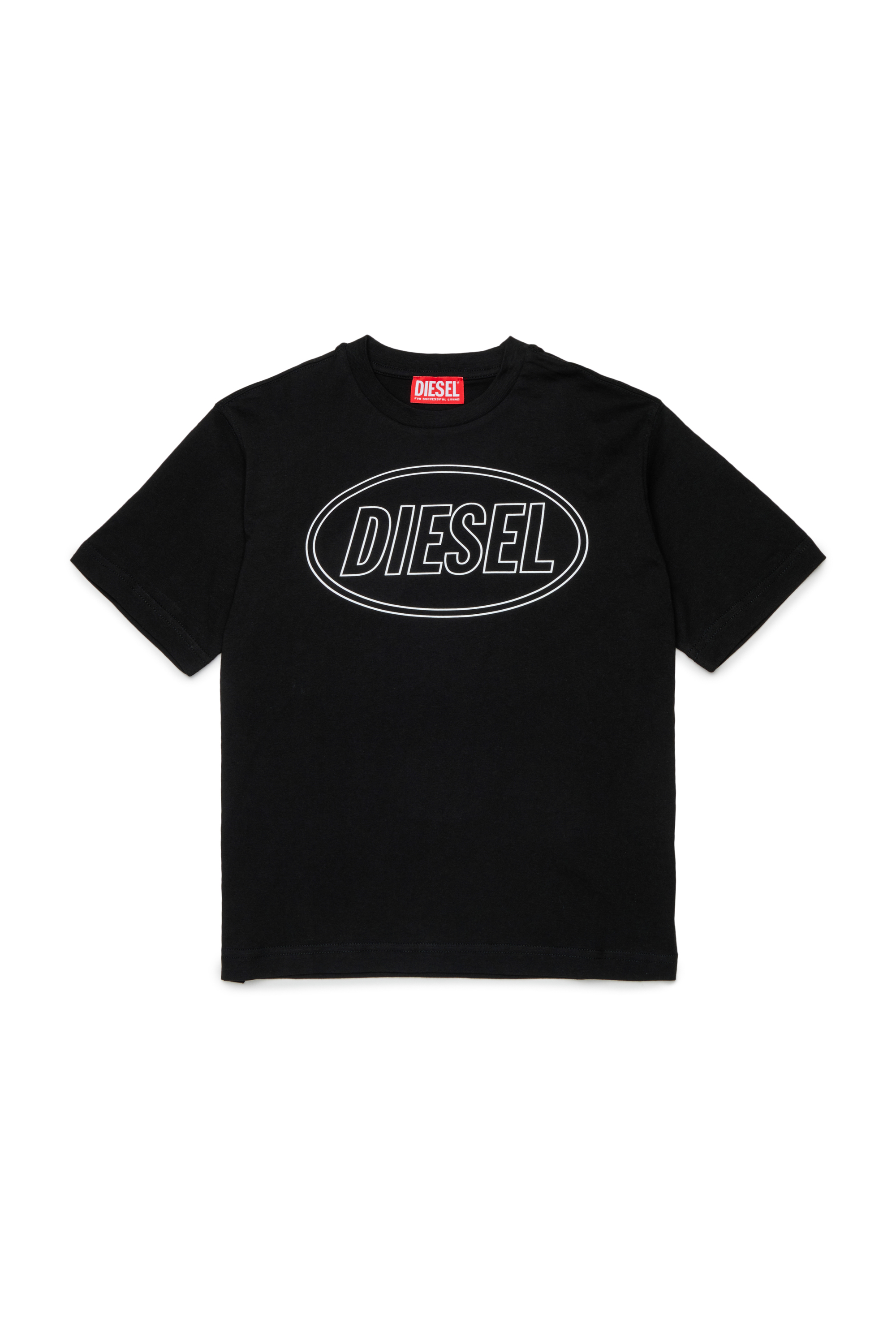 Diesel - TCIRCLE OVER, T-shirt in cotone con stampa Diesel Uomo in Nero - 1