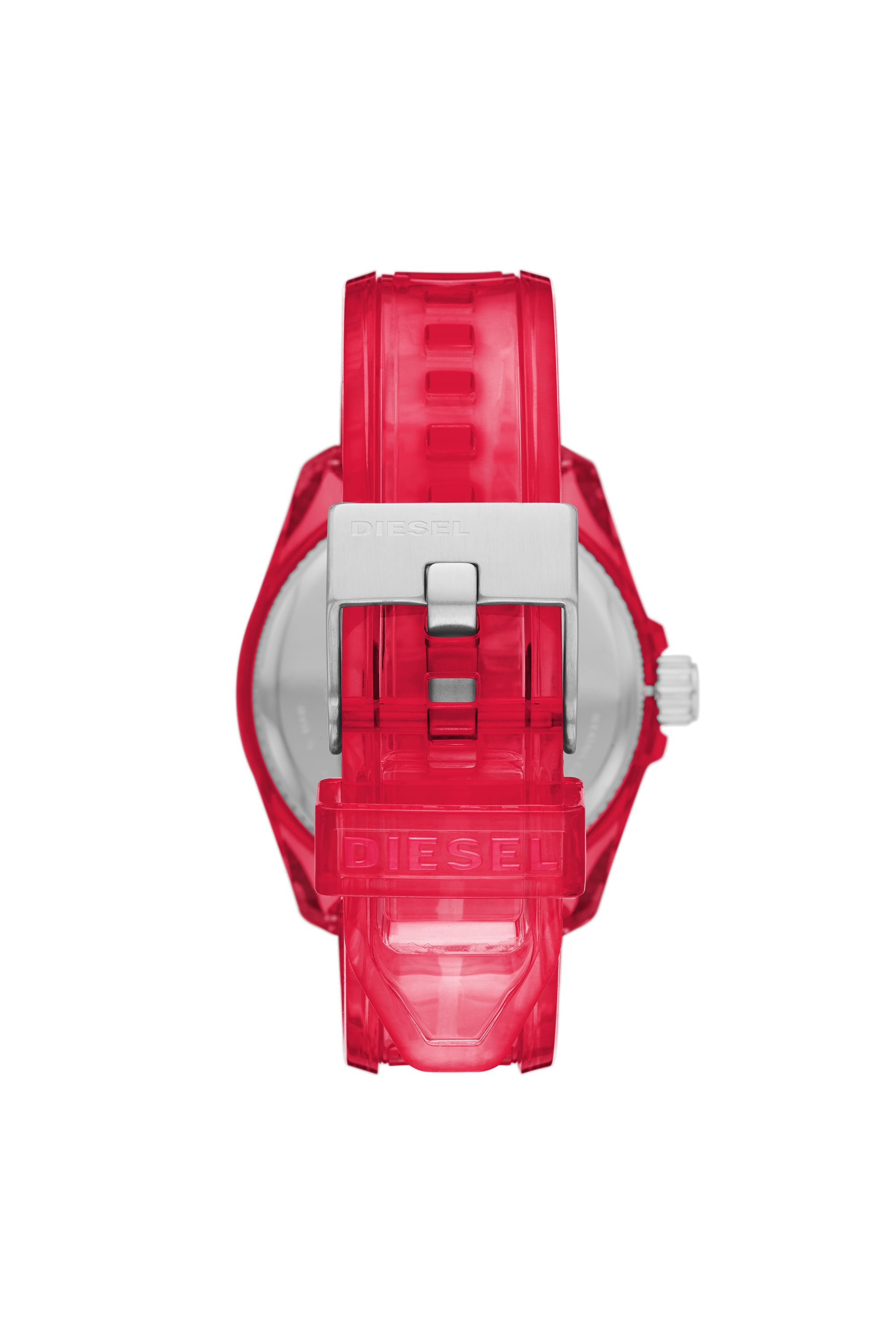 Diesel - DZ1930, Orologio MS9 a tre lancette con cinturino rosso trasparente Unisex in Rosso - 2
