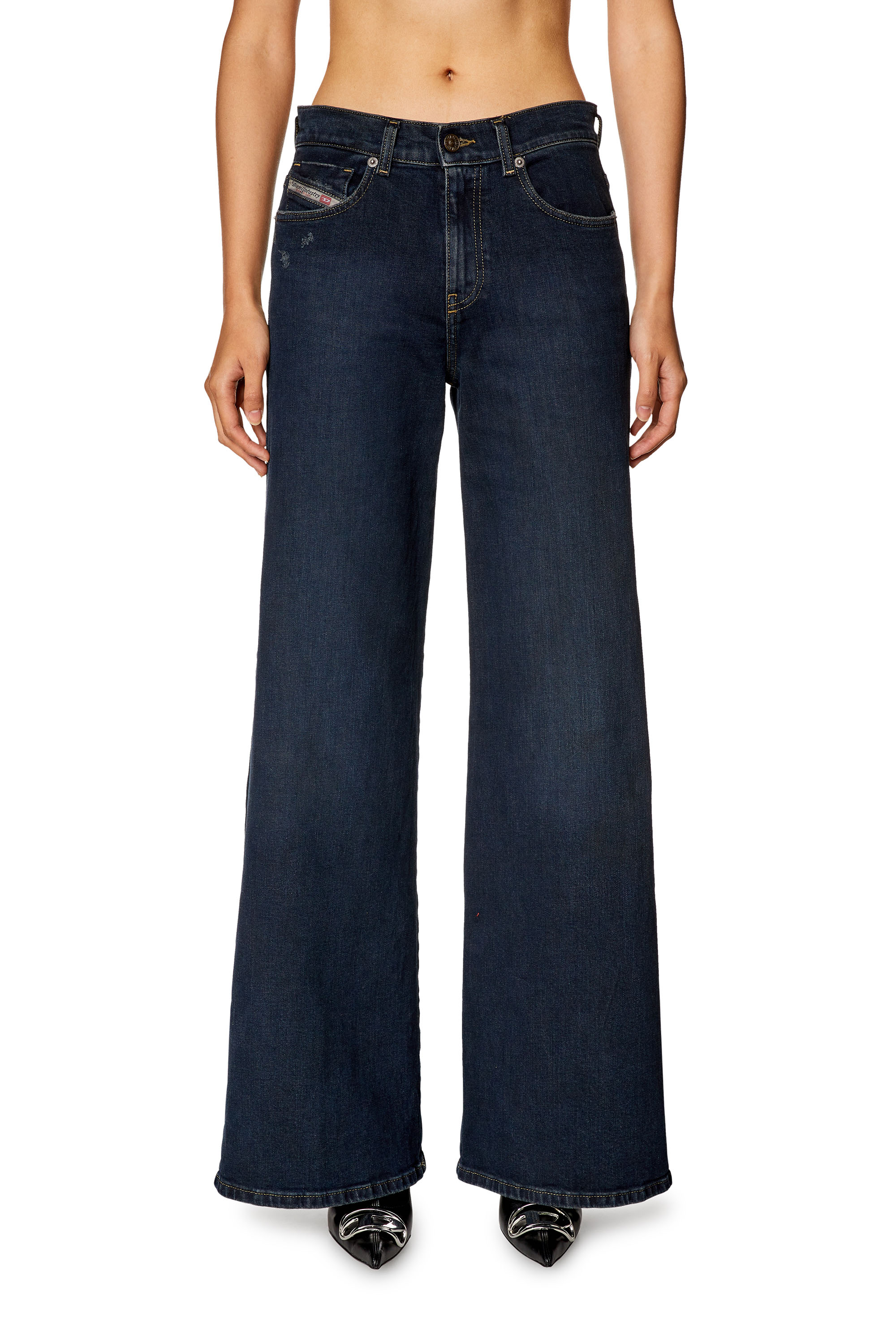 Diesel - Flare Jeans 1978 D-Akemi 09H48 Donna, Blu Scuro - Image 3