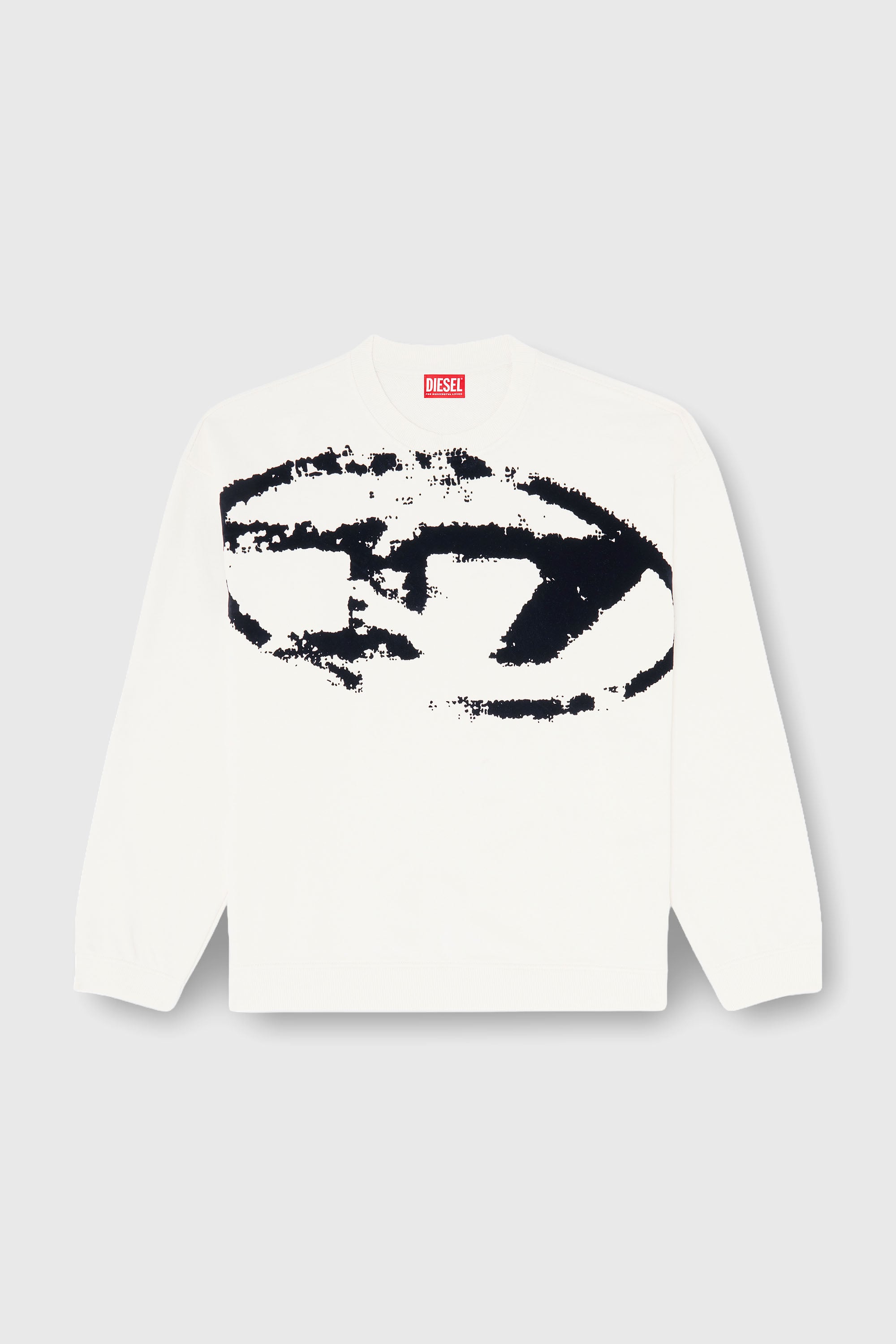Diesel - S-BOXT-N5, Felpa in cotone con logo Oval D floccato Uomo in Multicolor - 2